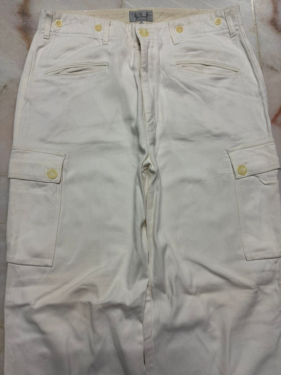 20471120 Rare💥G G G Pour Homme Cargo Monkey Pants Baggy Made in Japan Size US 33 - 4 Thumbnail