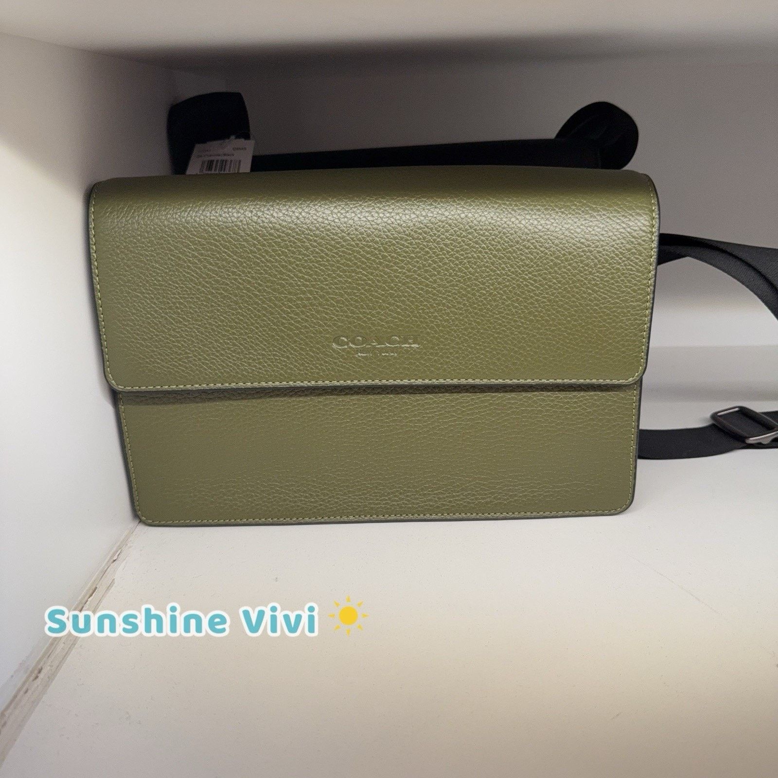 Coach NWT Coach Turner Flap Crossbody Bag Gunmetal/Olive CCQ52 Size ONE SIZE - 1 Thumbnail