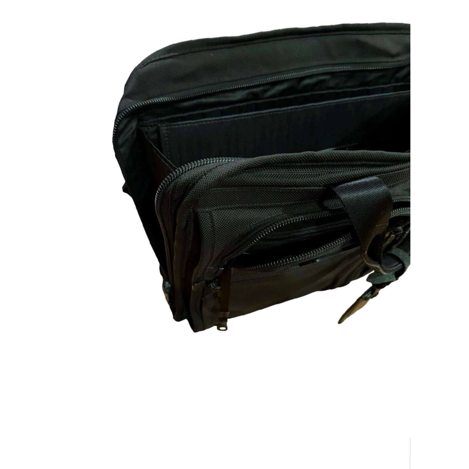 Tumi Tumi Alpha Briefcase 26114DH Leather Nylon Black Laptop Bag Shoulder Bag Men Large Black Size ONE SIZE - 3 Thumbnail