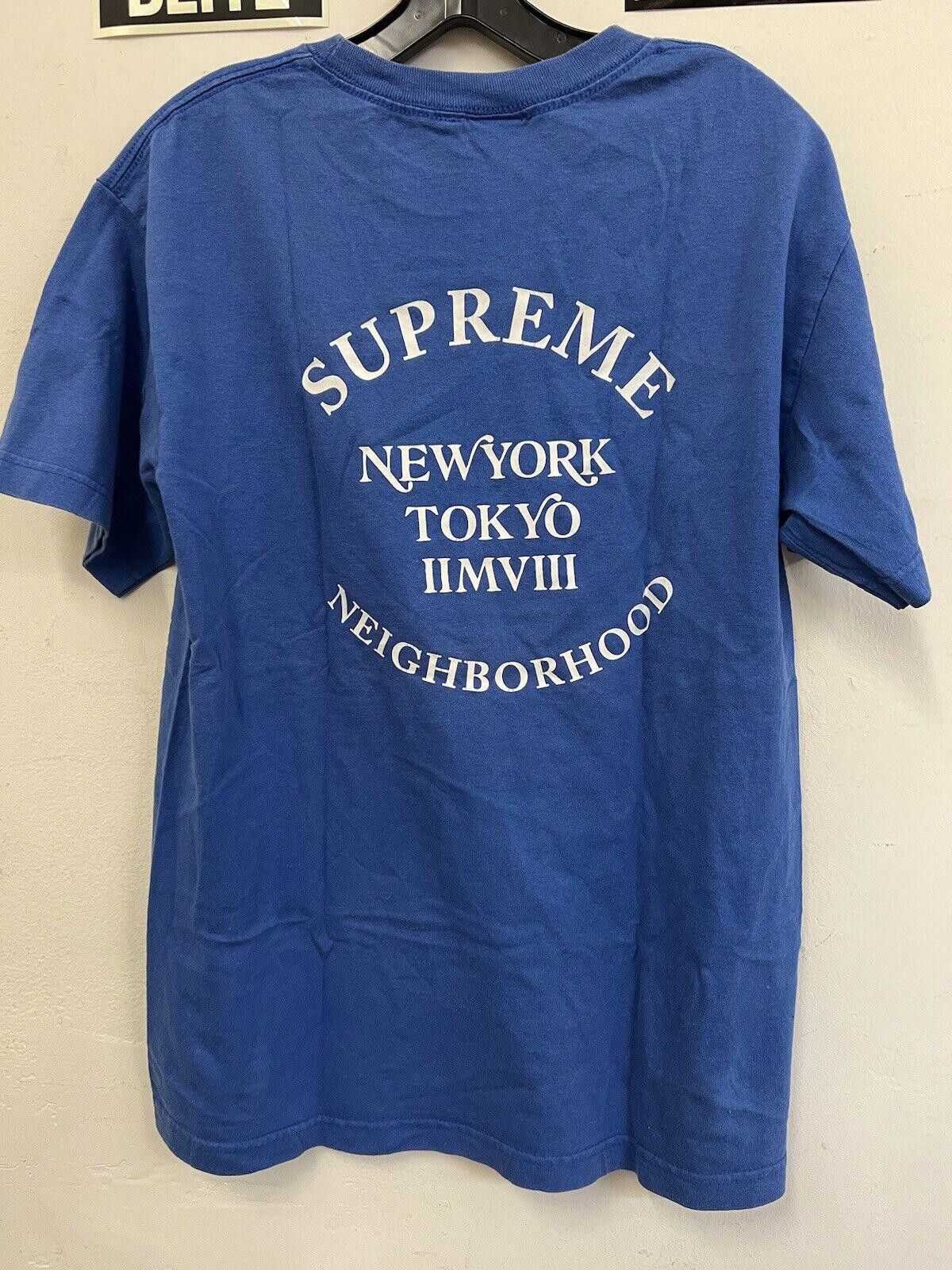 Supreme 2007 SUPREME NEIGHBORHOOD NBHD NS BOX LOGO TEE T-SHIRT BLUE Size US M / EU 48-50 / 2 - 5 Thumbnail