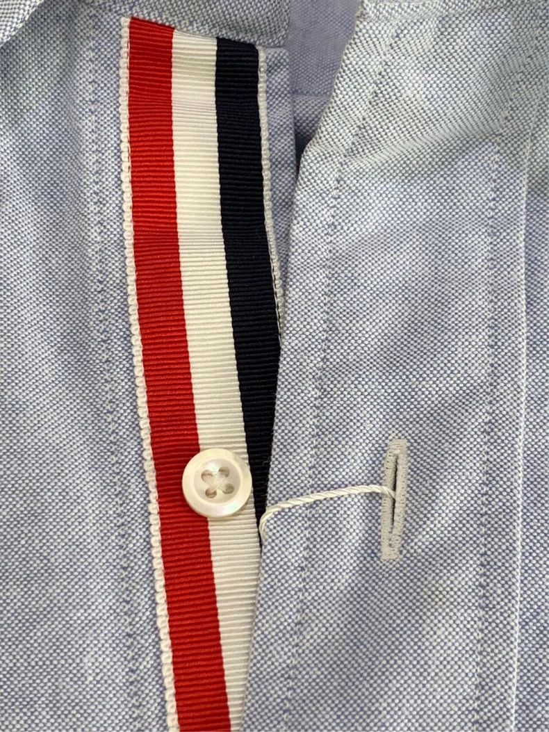 Thom Browne Thom Browne Blue Oxford classic lapel long-sleeved shirt 25 Size US S / EU 44-46 / 1 - 5 Thumbnail
