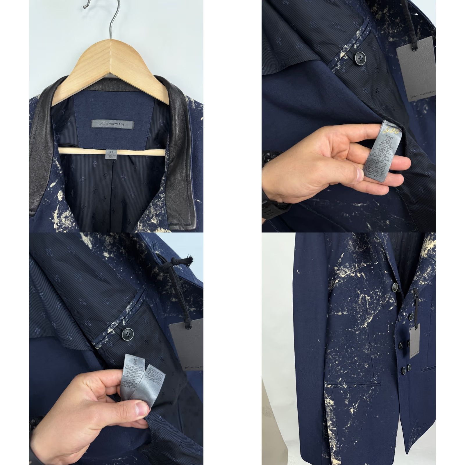 John Varvatos John Varvatos Archival Art Blazer Jacket Blazer Men's 52 Dark Blue Italy 1990s 2020s N/A Size 52R - 8 Thumbnail
