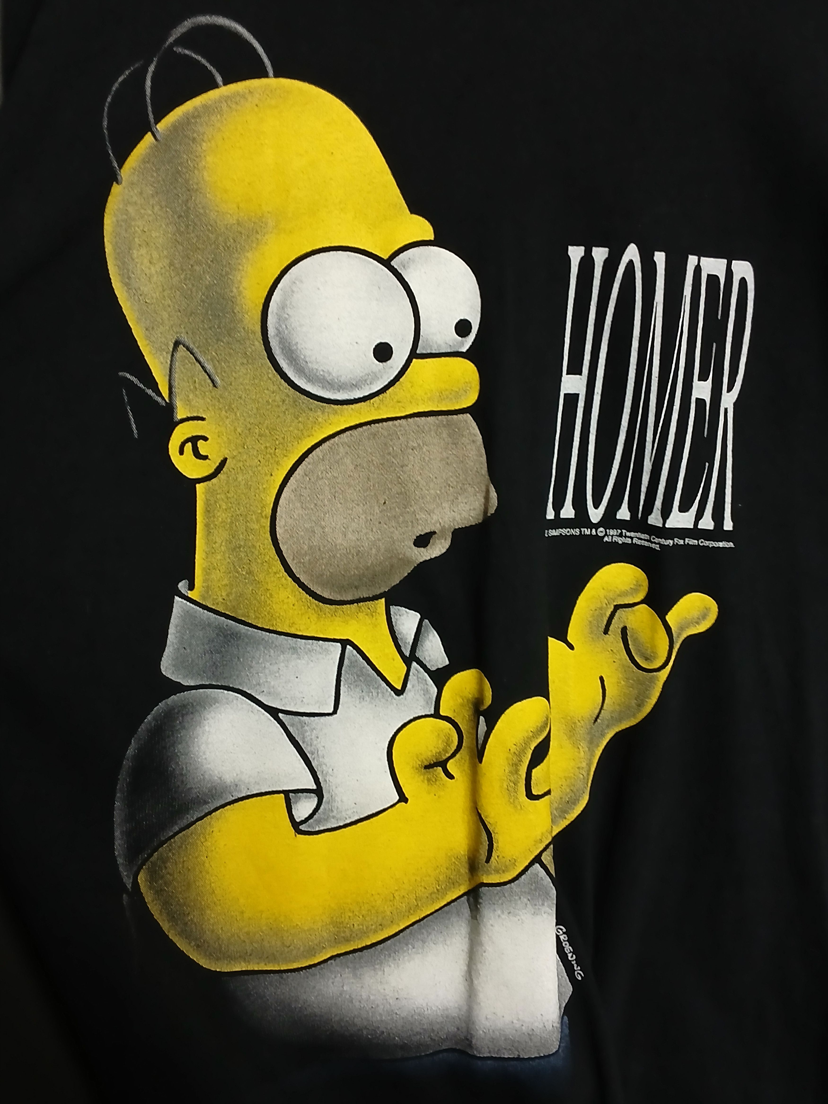 Cartoon Network × The Simpsons × Vintage Vintage The Simpsons Homer Simpson Single Stitch T-Shirt Size US L / EU 52-54 / 3 - 3 Thumbnail