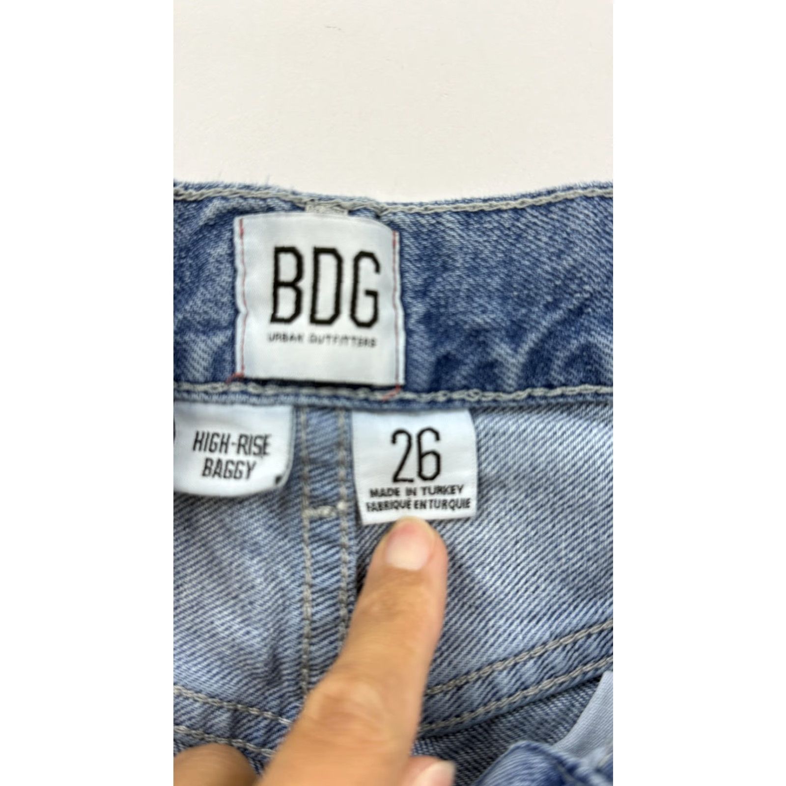 Bdg VINTAGE BDG Womens Jeans High-Rise Baggy Distressed Raw Hem Urban Outfitters 26 Blue Size 26" / US 2 / IT 38 - 6 Thumbnail
