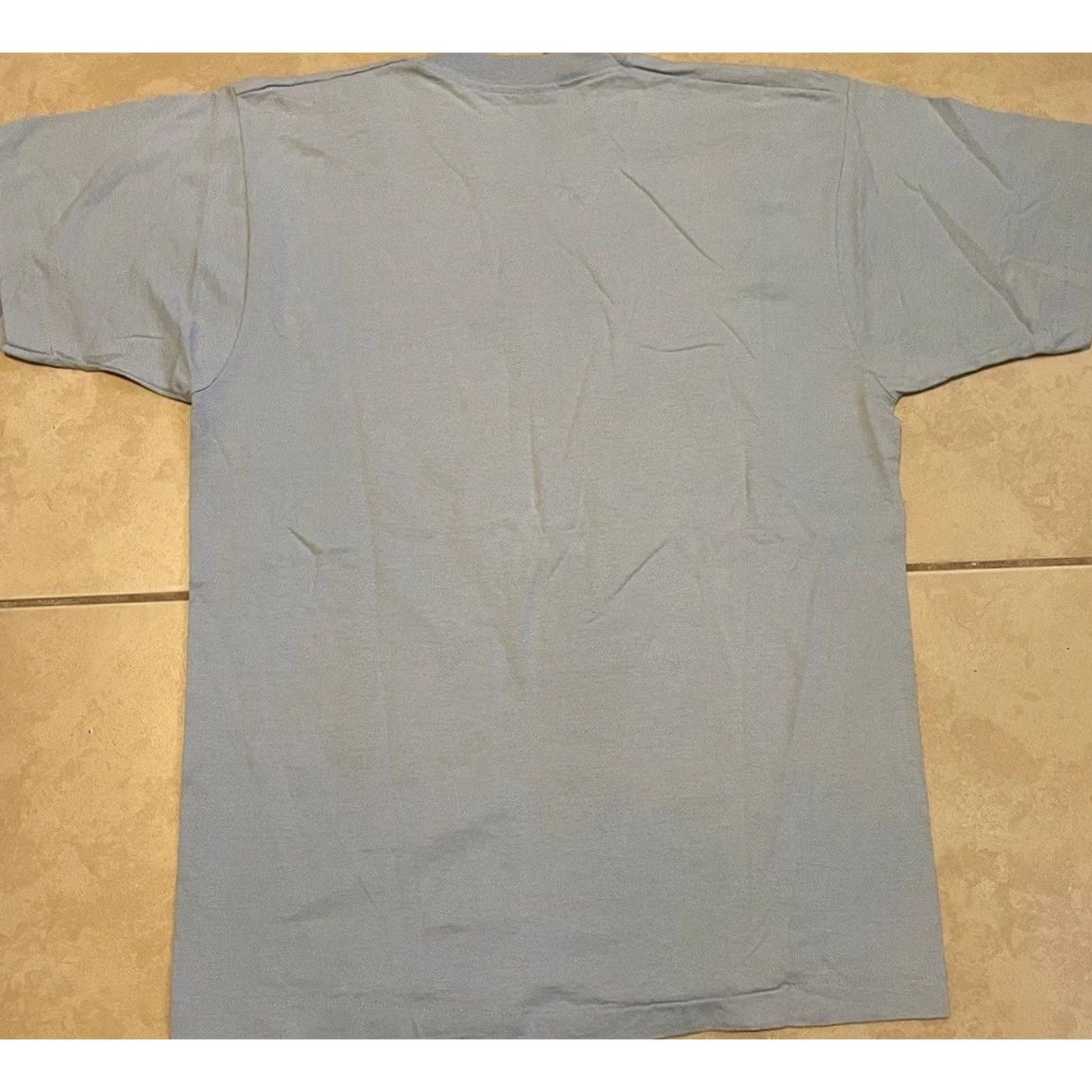 Paradise VINTAGE 90s Volksmarches in Paradise Faded Hawaii Shirt M Blue Beach Water Graphic Tee Men Size US M / EU 48-50 / 2 - 7 Thumbnail