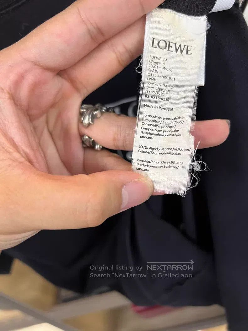 Loewe Loewe Black short-sleeve T-shirt, 100% cotton, chest fake Size US M / EU 48-50 / 2 - 5 Thumbnail