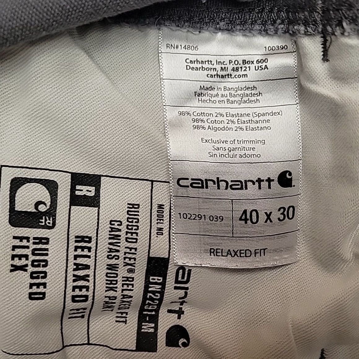 Carhartt Carhartt Pants Mens 40x30 Gray Canvas Relaxed Fit Rugged Flex Cargo Work X102291 Size US 40 / EU 56 - 5 Thumbnail