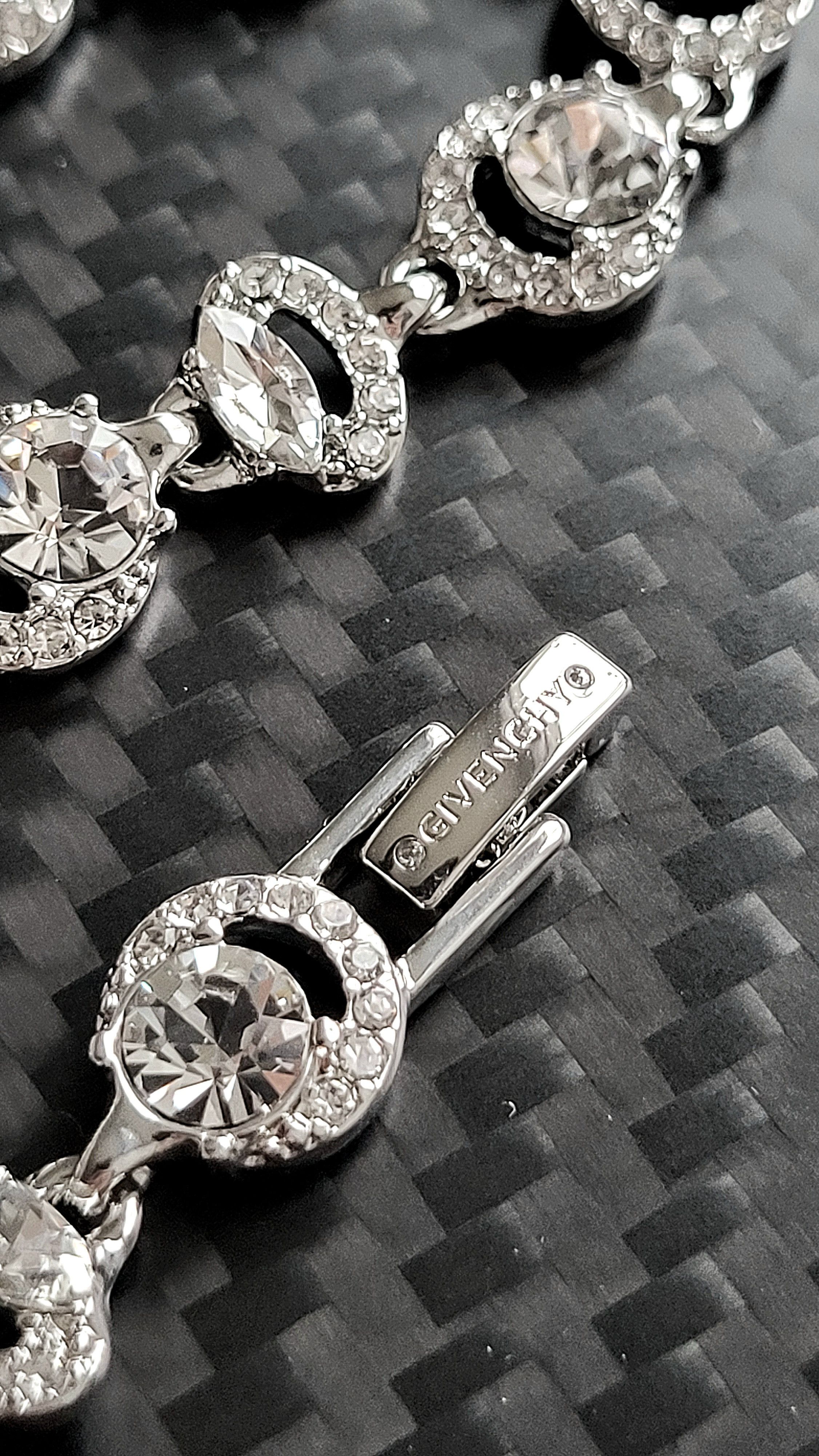 Givenchy NEW Silver Rhodium Halo Eye Crystal Bracelet 👁️ Size ONE SIZE - 3 Thumbnail