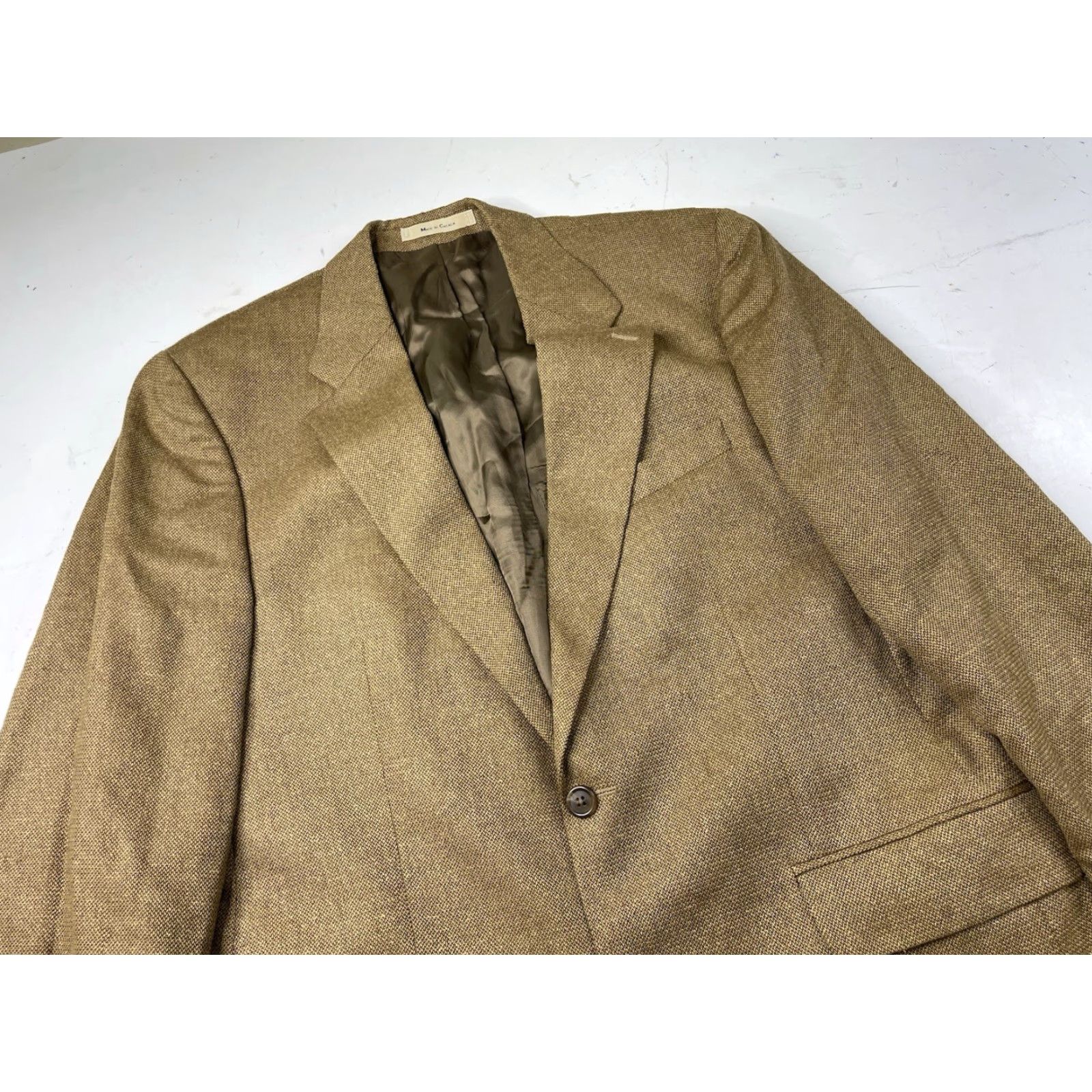 Polo Ralph Lauren VINTAGE Polo Ralph Lauren Blazer Shirt Jacket Knit Wool Silk 42T Beige Mens 90s Classic Preppy Size US XL / EU 56 / 4 - 4 Thumbnail