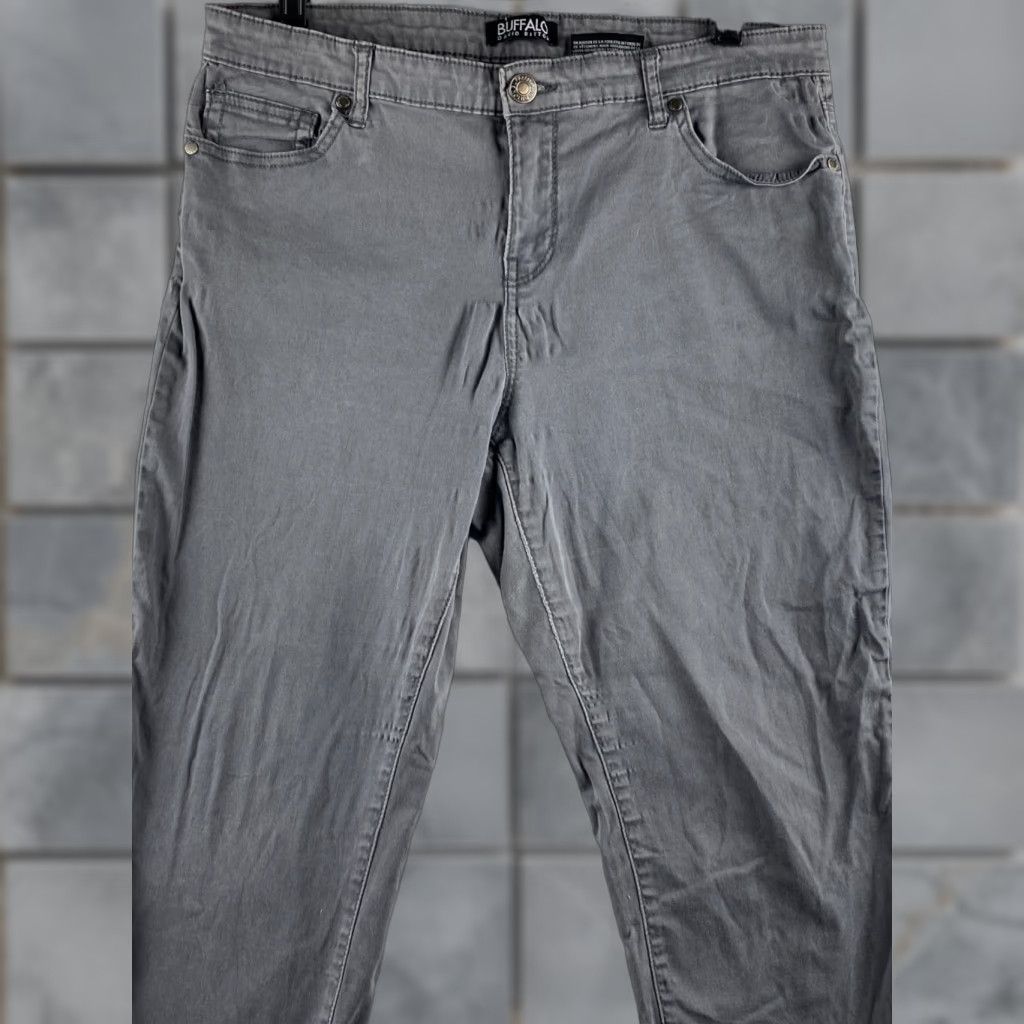Buffalo David Bitton Buffalo by David Bitton Pants Womens 12 / 32 Gray Daily Ankle Grazer Stretch Skinny Casual Modern 90s Mens Womens Boys Girls Size 34" / US 12 / IT 48 - 1 Thumbnail
