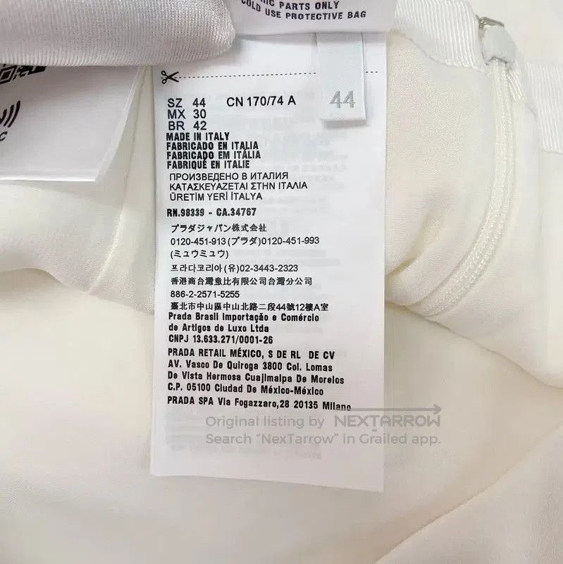 Miu Miu Miu Miu White Feather Hem Midi Skirt . Size 23" - 6 Thumbnail