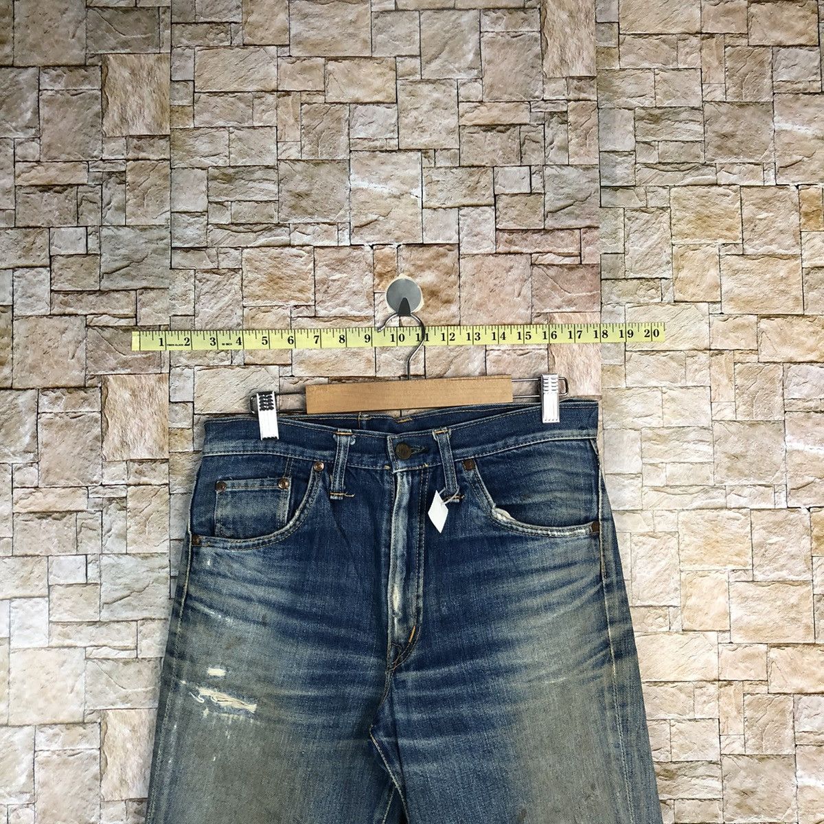 Big John Big John selvedge vintage Blue Distressed Denim Pants #A345 Size US 31 - 4 Thumbnail
