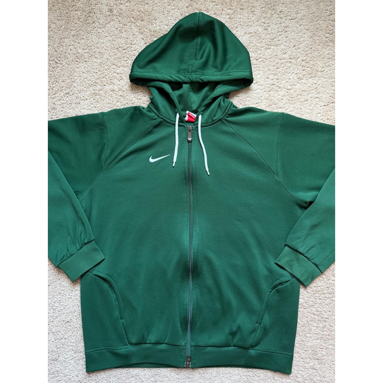 Nike Nike Team Fit Dry Long Sleeve Full Zip Hoodie Jacket Green Size L / US 10 / IT 46 - 11 Thumbnail