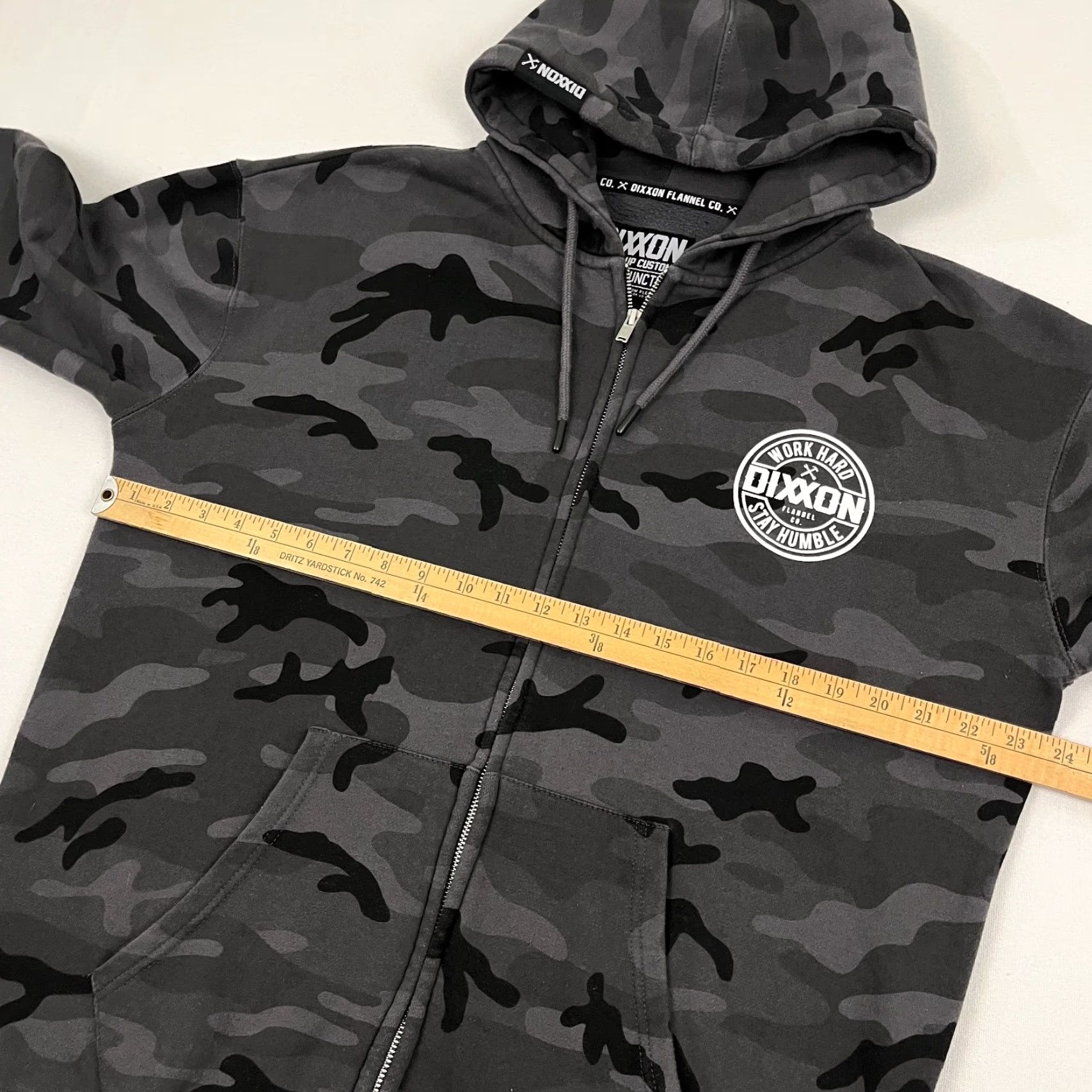 Polo Ralph Lauren Dixxon Flannel Co Hoodie Mens Medium Gray Black Camo Graphic Sweatshirt Full Zip Size US M / EU 48-50 / 2 - 7 Thumbnail