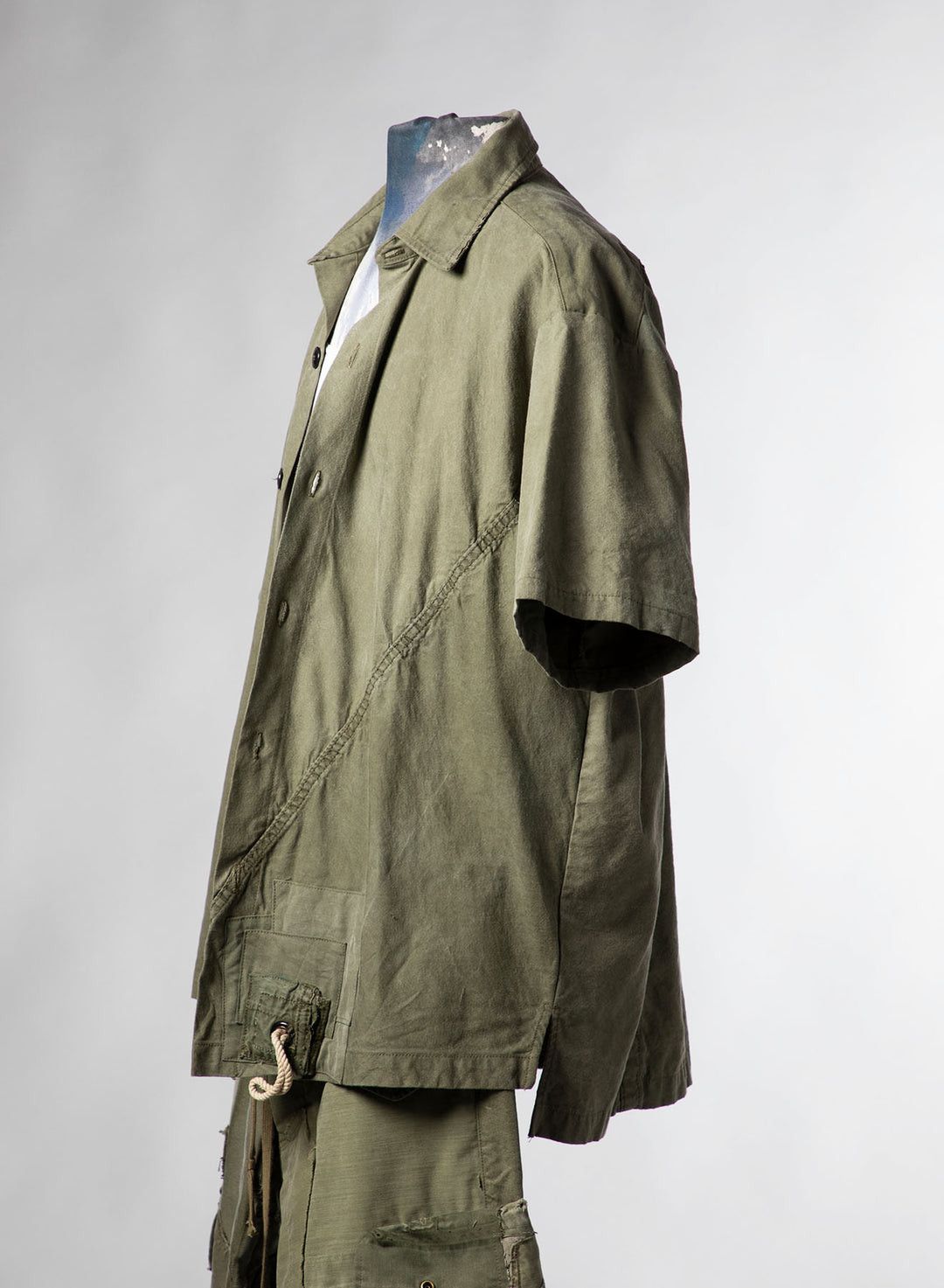 Greg Lauren $950 Greg Lauren Army Tent Short Sleeve Studio Shirt Size US L / EU 52-54 / 3 - 2 Thumbnail