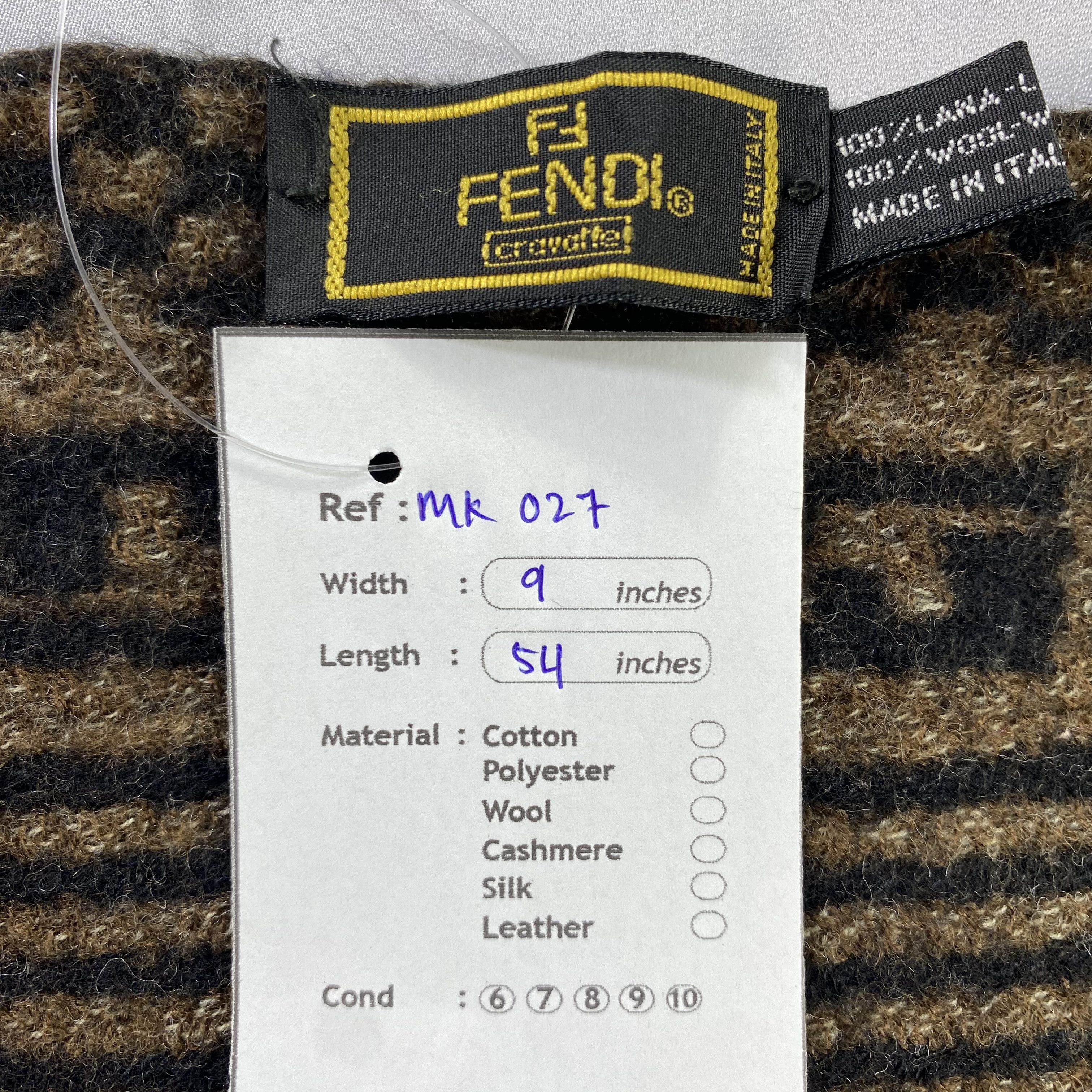 Fendi Fendi Scarf Neck Wrap Wool Muffler Size ONE SIZE - 5 Thumbnail