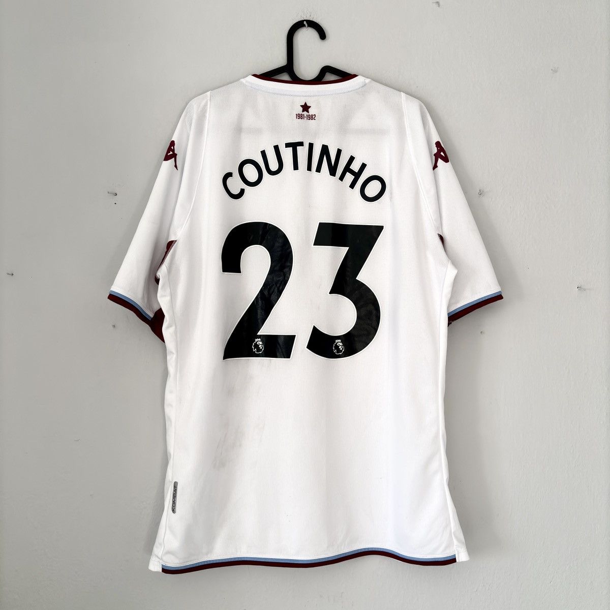 Kappa 2021 2022 Aston Villa Coutinho Kappa England Soccer Jersey Size US XL / EU 56 / 4 - 5 Thumbnail