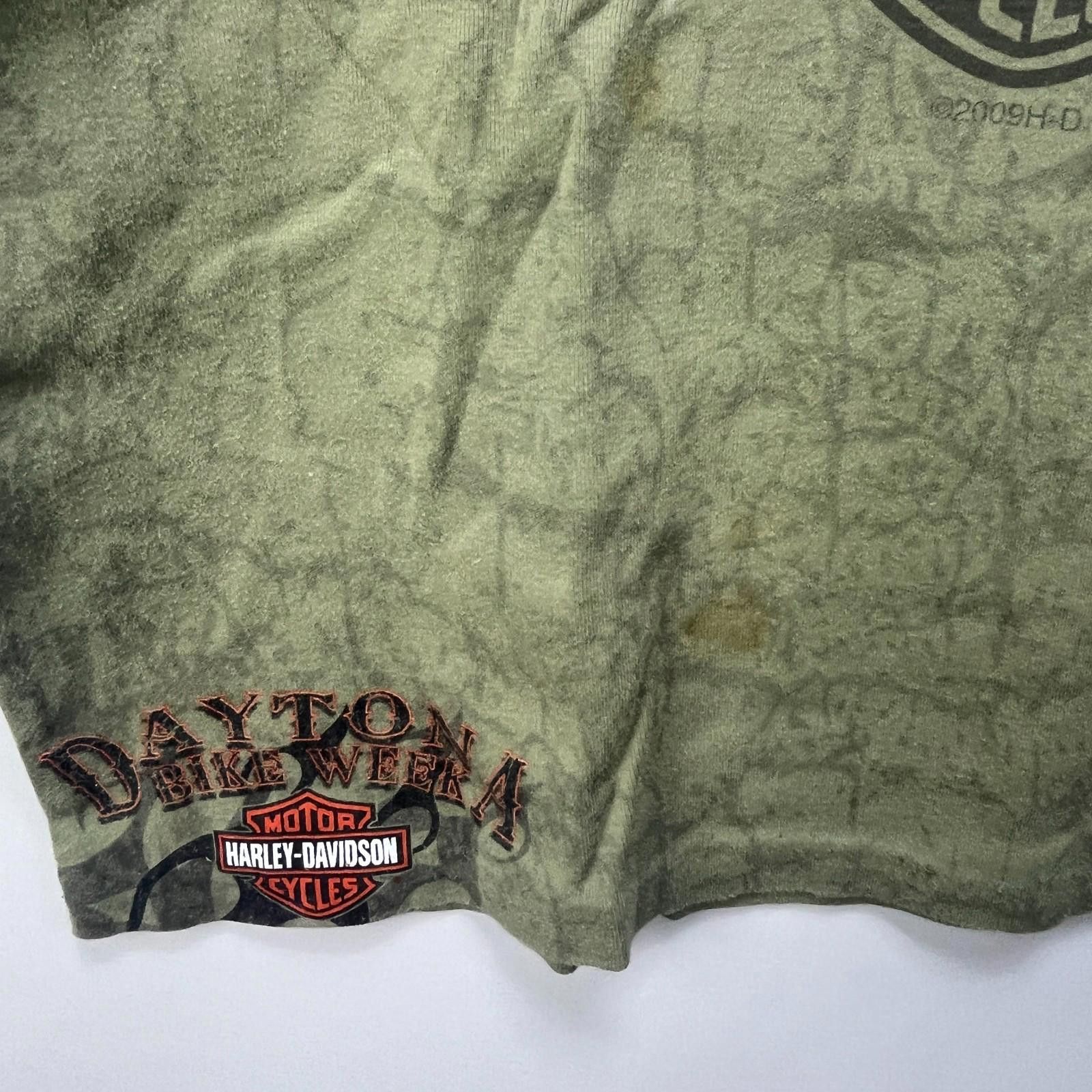 Harley Davidson Vintage Harley Davidson AOP Flames Y2K T Shirt Womens 2XL Size XXL / US 16-18 / IT 52-54 - 4 Thumbnail