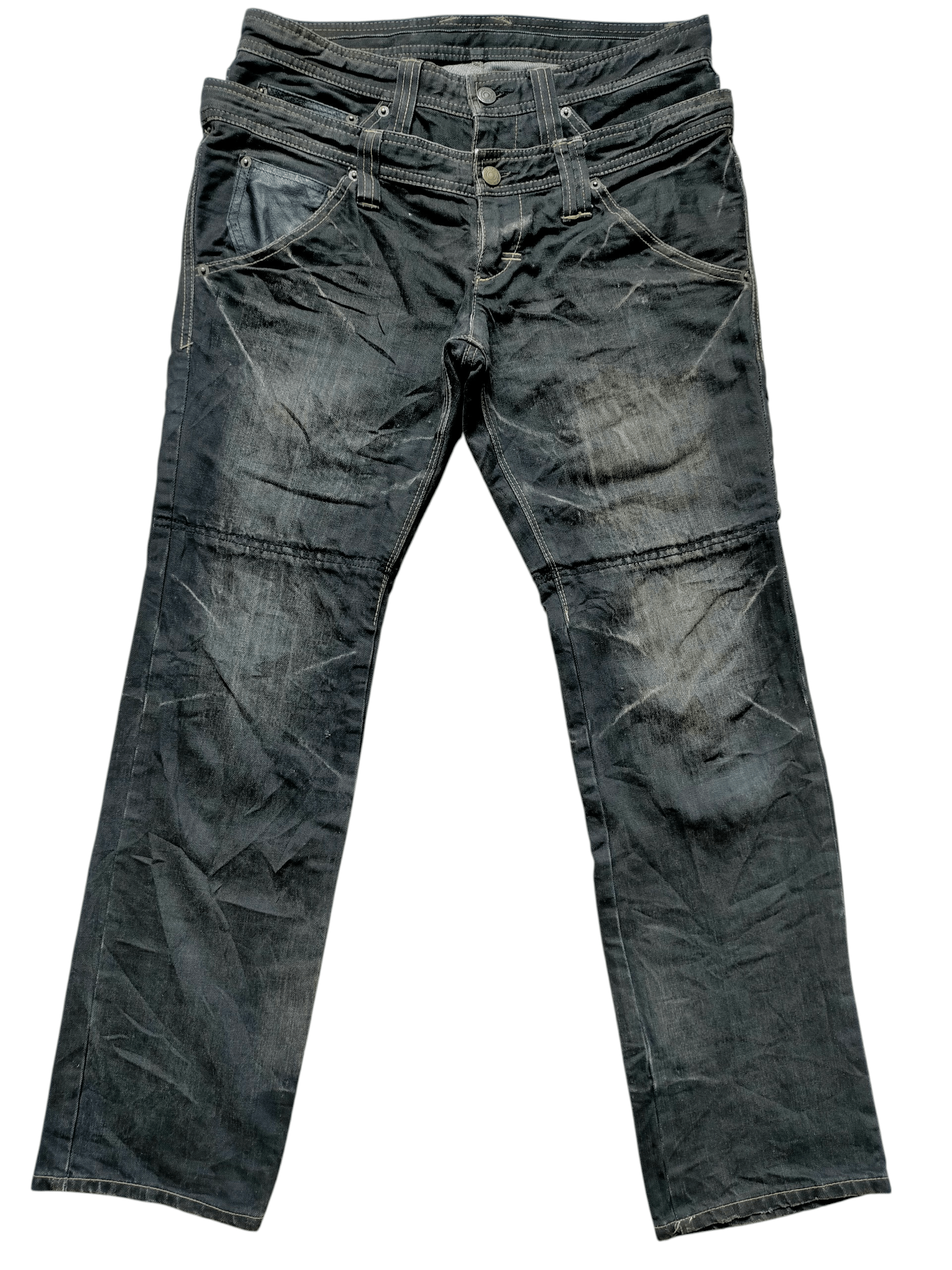 PPFM PPFM Double Waist Japan Black Jeans Size US 32 / EU 48 - 1 Thumbnail