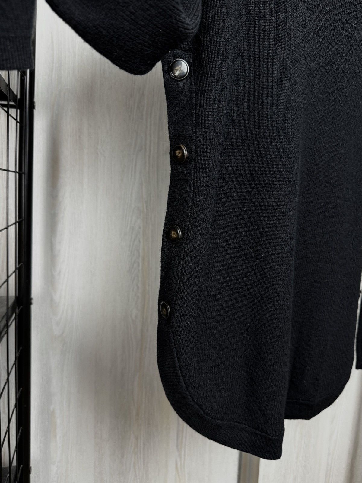Sezane Sezane Paris black wool cotton blend side button sweater S Size S / US 4 / IT 40 - 10 Thumbnail