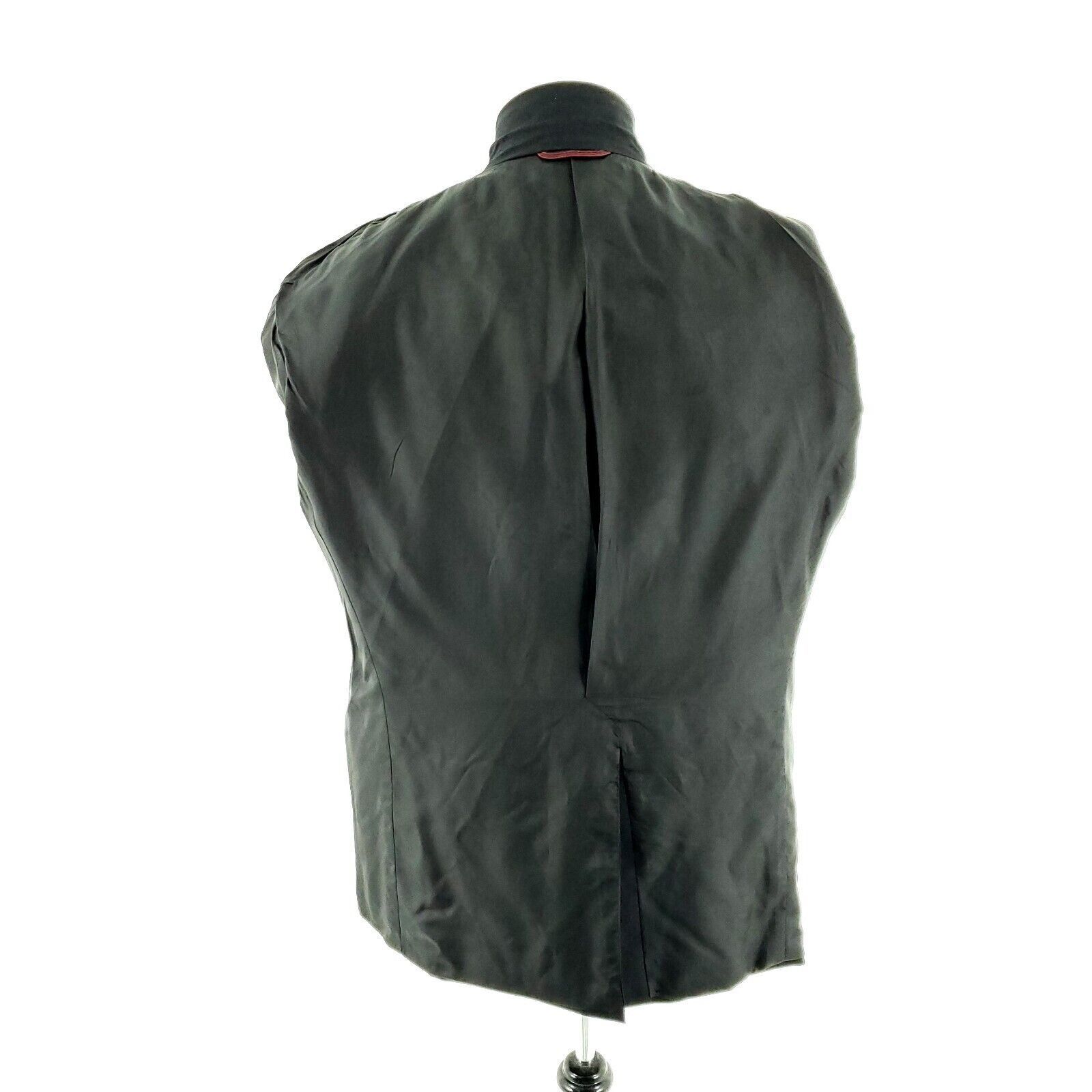 Hart Schaffner Marx Hart Schaffner Marx Wool 2 Button Blazer 44R Charcoal Gray Size 44R - 10 Thumbnail