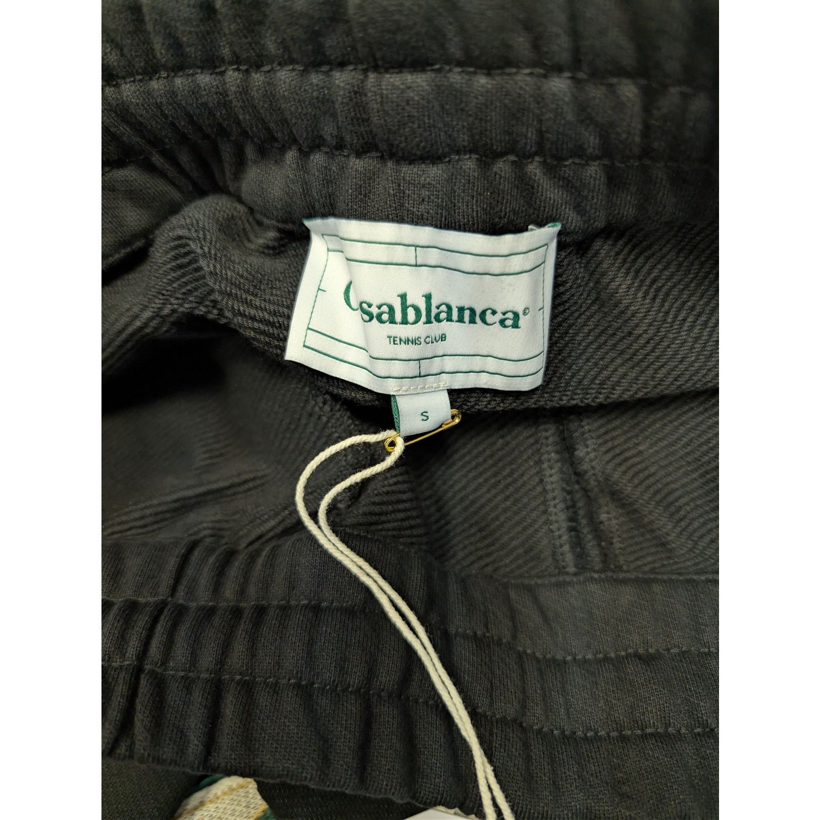 Casablanca o1rshd1 Black Loopback Laurel Tape Panelled Sweatpants Size US 30 / EU 46 - 18 Thumbnail
