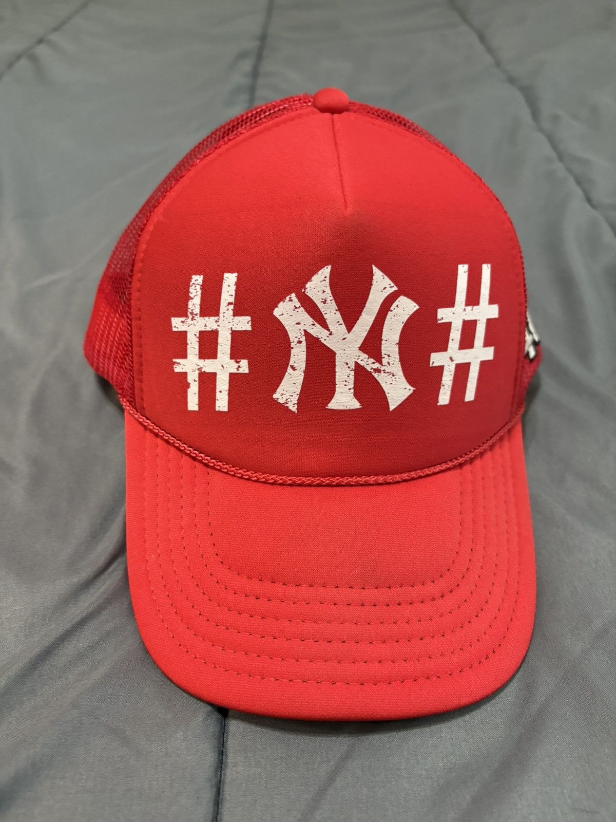 40oz NYC Maison Margiela Snapback Hat Cap Adjustable Green Brim Black White