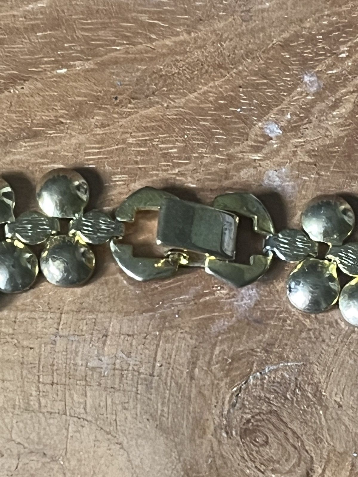 Other Vintage 18K GPL Gold Plated Disc Link Bracelet 8" Chunky Size ONE SIZE - 4 Thumbnail