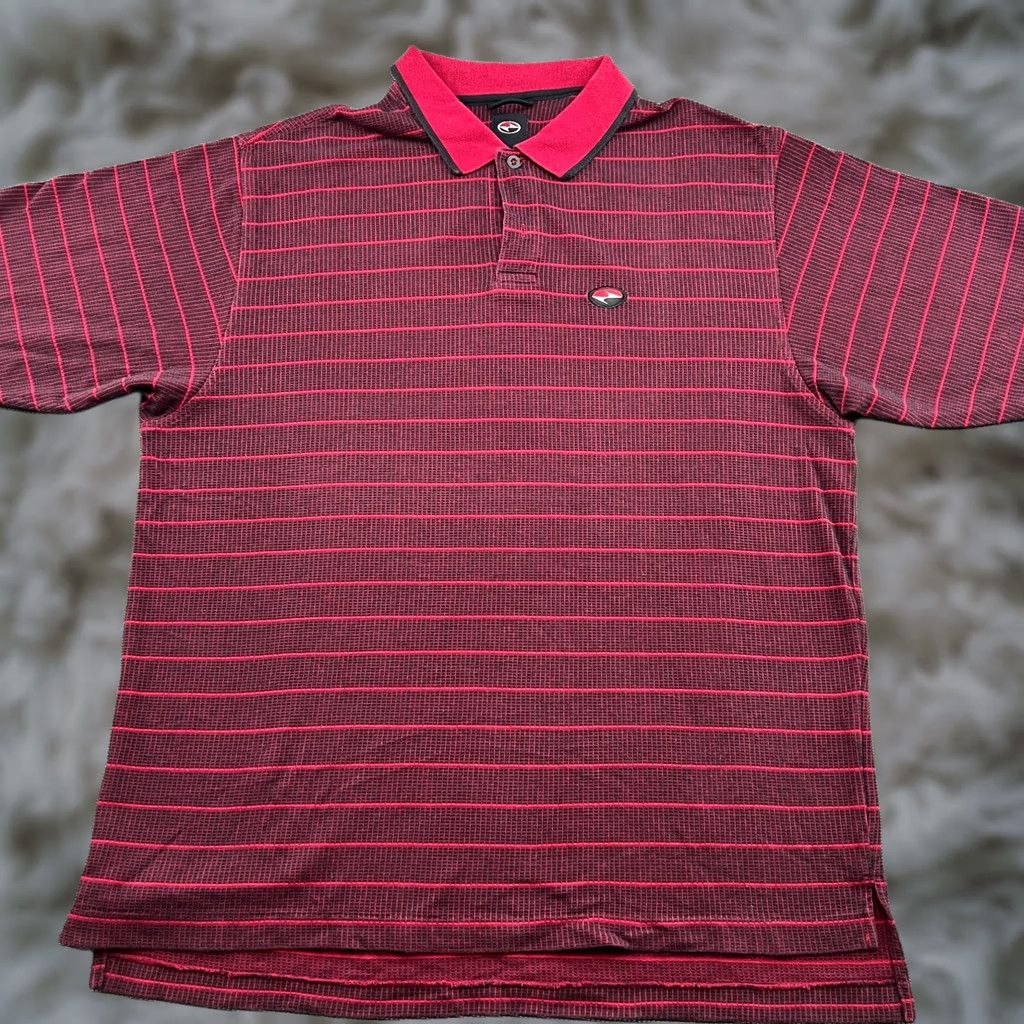Nike Nike Vintage Striped Polo Shirt Mens Large Red 90s Shirt Nike Mens Large Red Polo Vintage 90s Tigers Yin Yang 3D Size US L / EU 52-54 / 3 - 1 Thumbnail