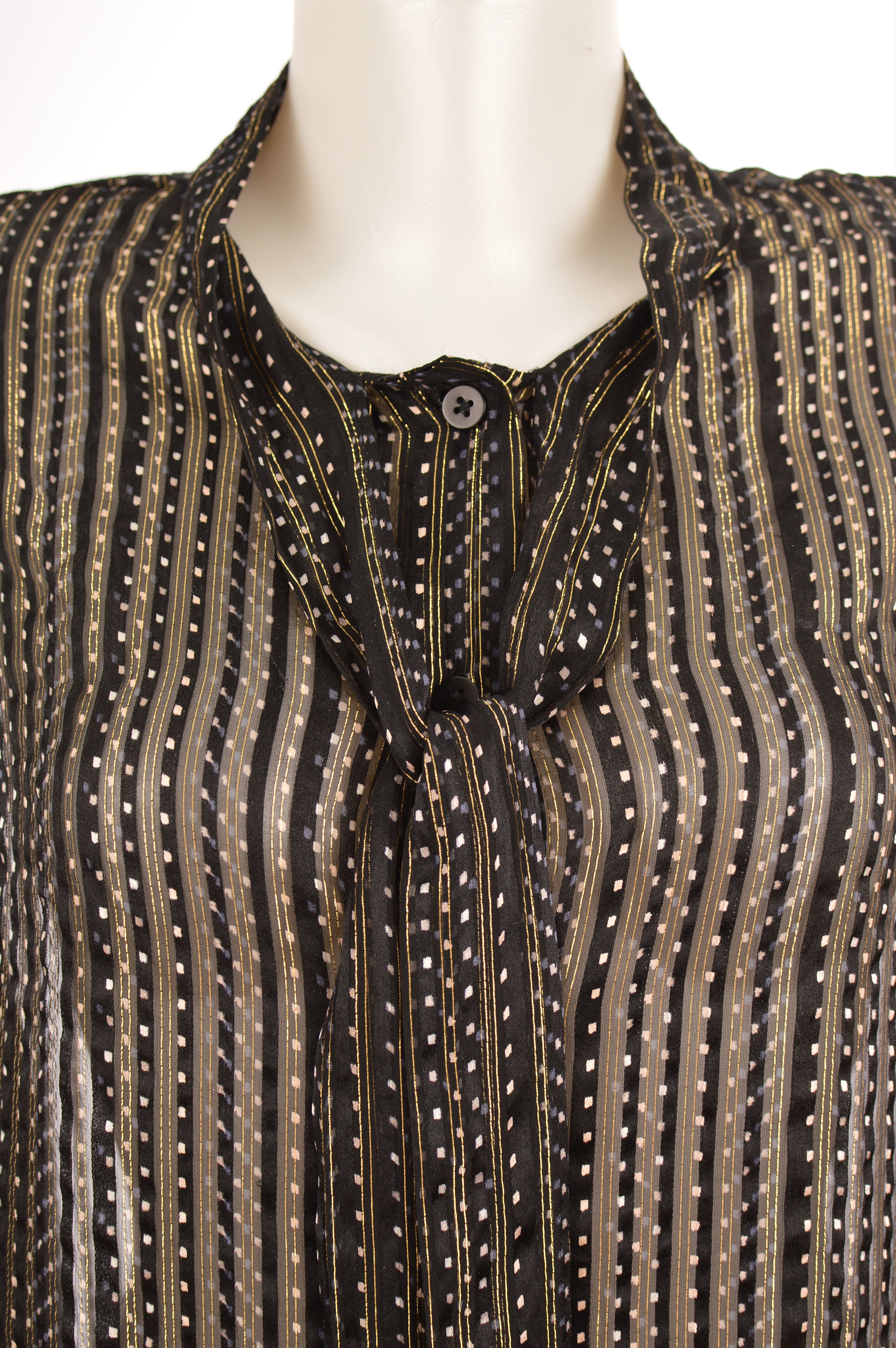 Diane von Furstenberg Diane Von Furstenberg Lanie Tie Neck Silk Blouse Shirt Size M / US 6-8 / IT 42-44 - 2 Thumbnail