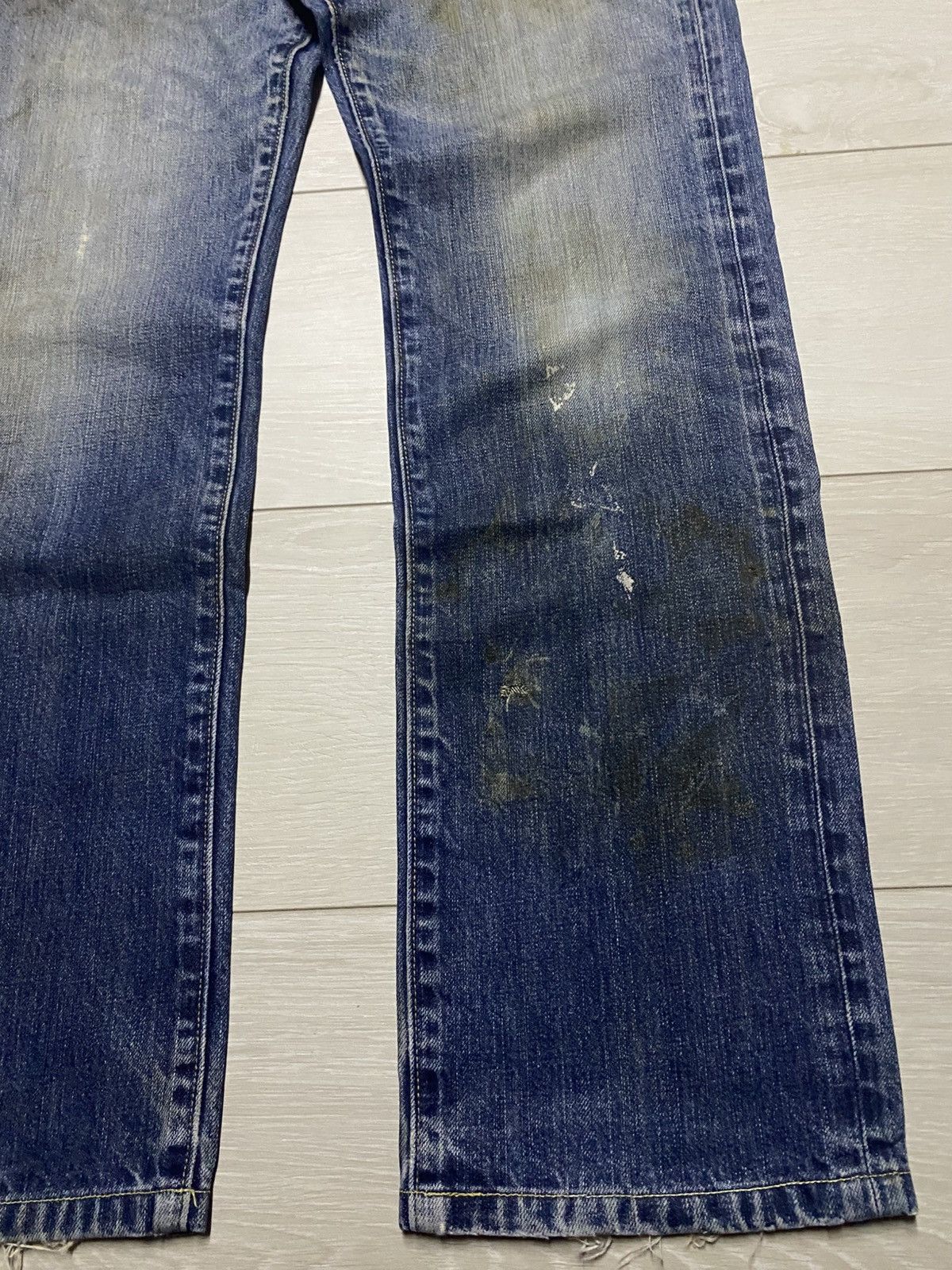 Uniqlo Vintage Japanese Brand Uniqlo Grunge Distressed Loose Jeans Size US 32 / EU 48 - 12 Thumbnail