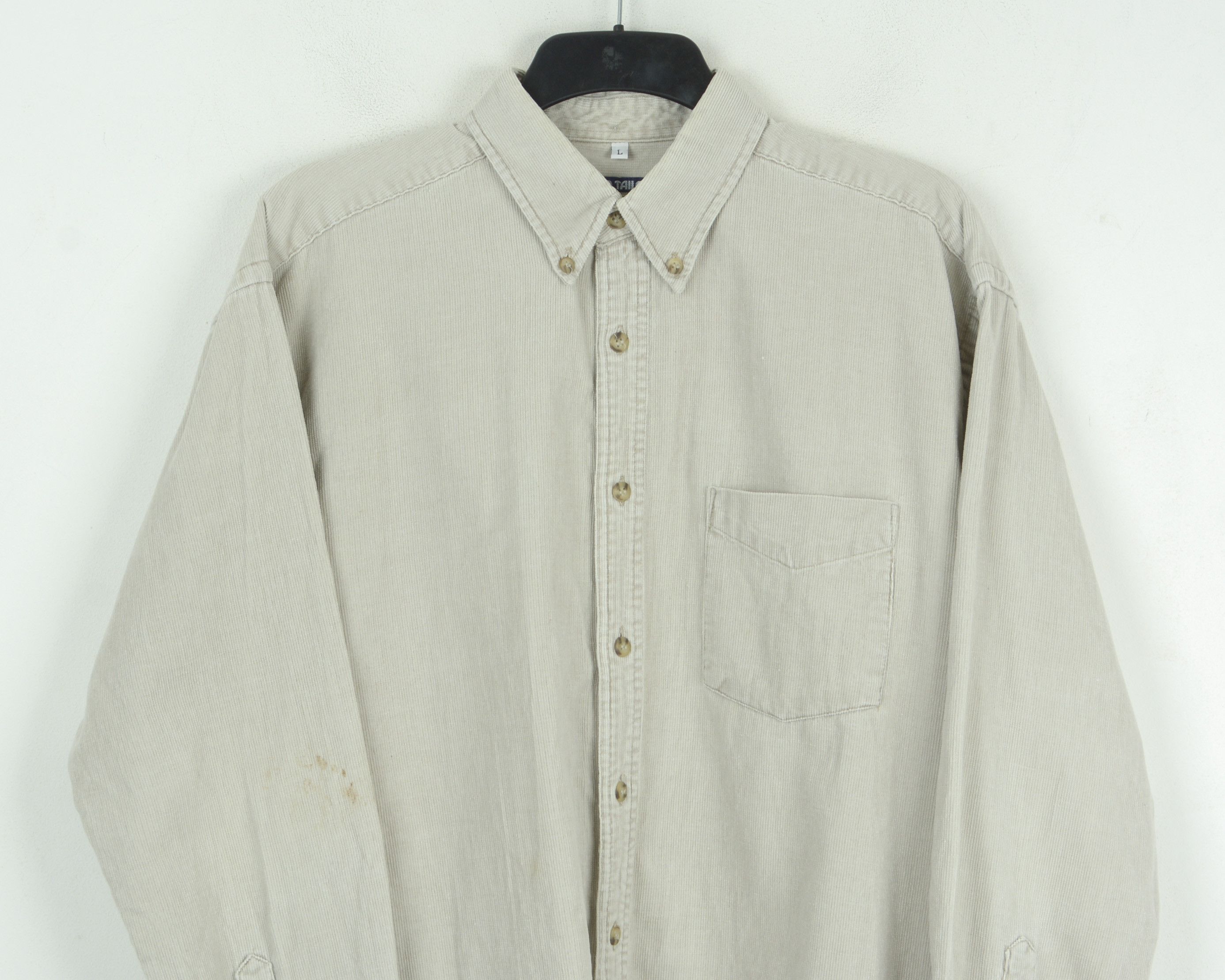Tom Tailor Mens L Shirt Corduroy Soft Cotton Cords Long Sleeved Casual Size US L / EU 52-54 / 3 - 4 Thumbnail