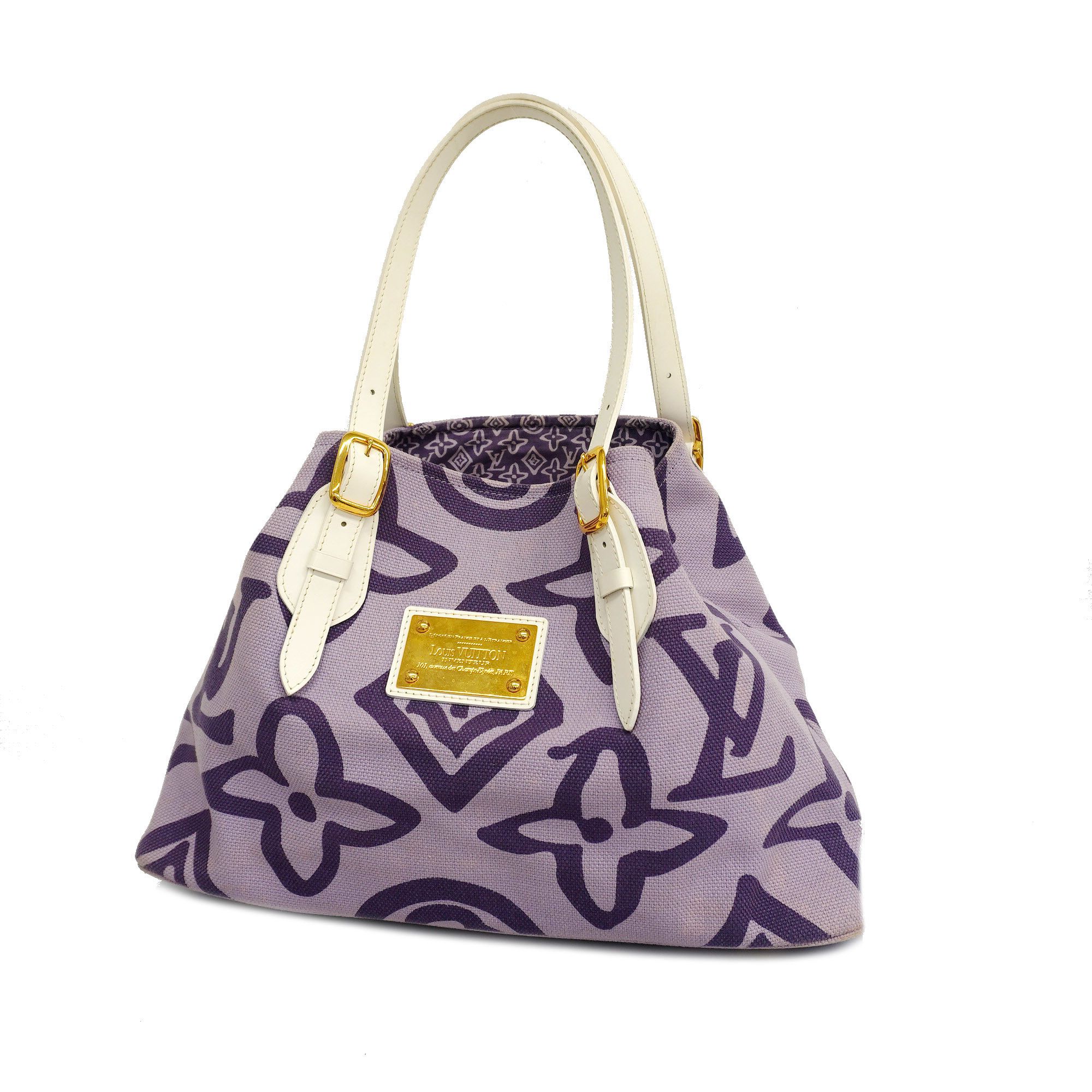 LOUIS VUITTON Tote Bag M95680 Tai Sienne PM canvas purple purple Women –