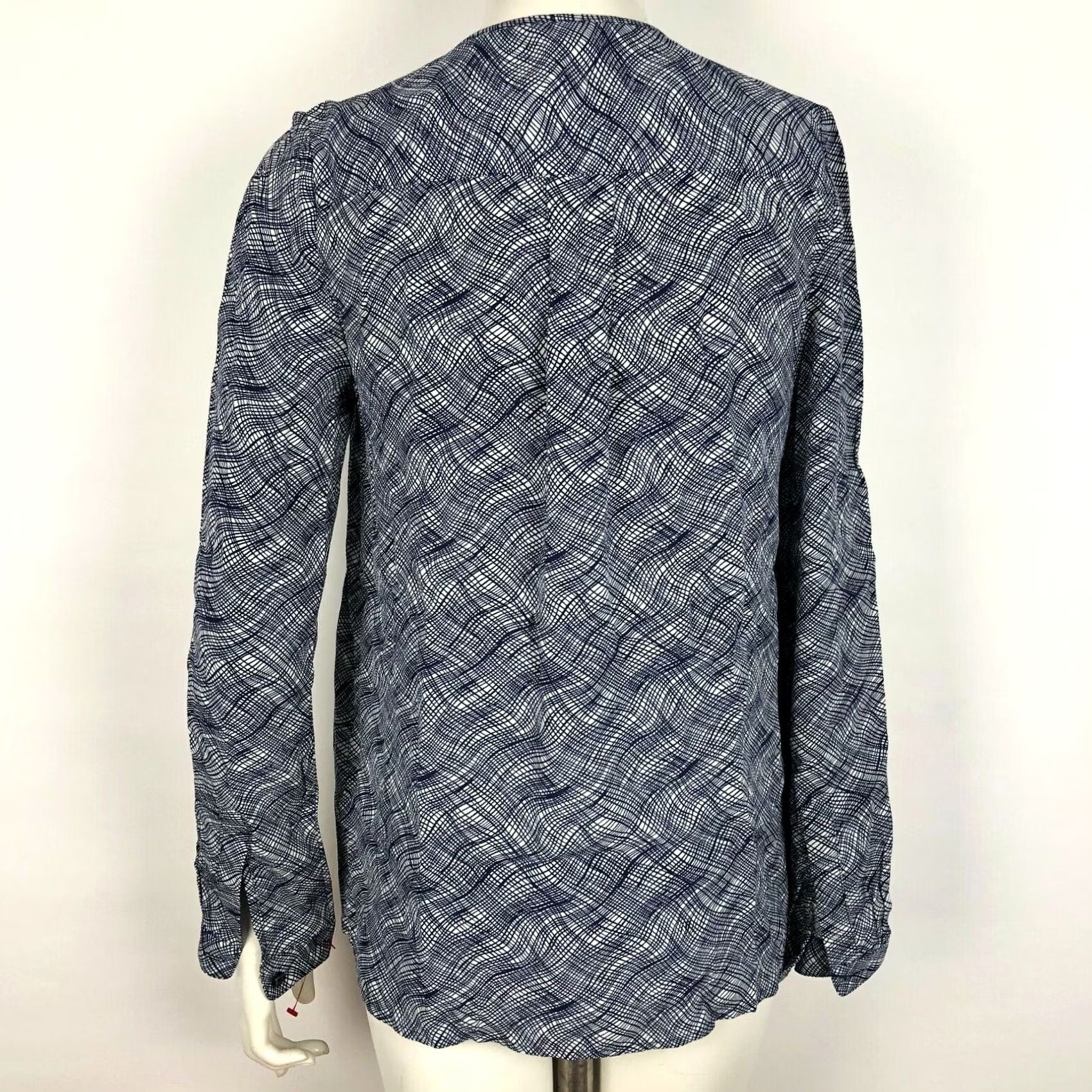 Boden Boden Blue Women's Button Front Long Sleeve Shirt Size XS / US 0-2 / IT 36-38 - 4 Thumbnail