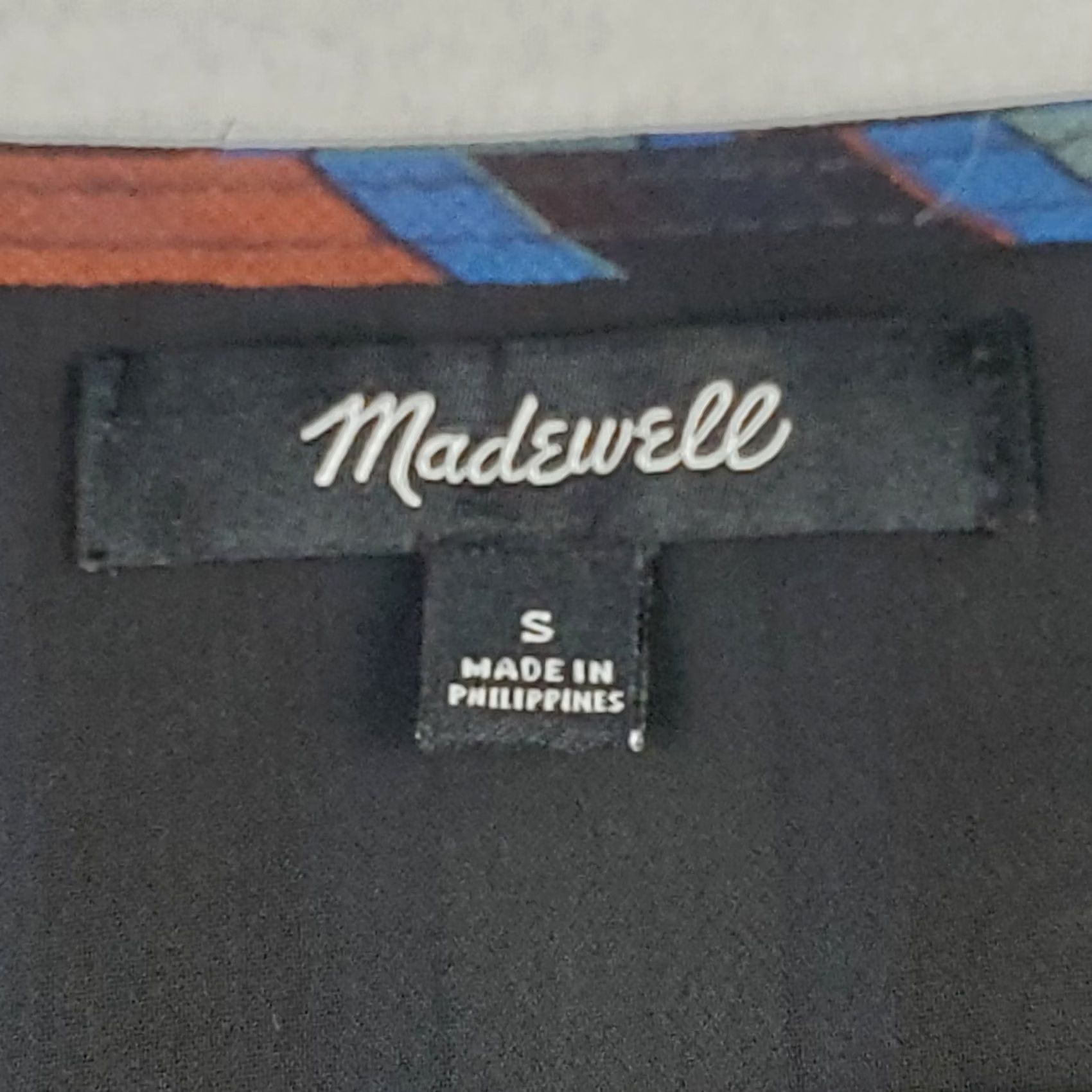 Madewell Madewell Blouse Womens Small Blue Striped Polyester Flowy Lined V-Neck Pullover Size S / US 4 / IT 40 - 7 Thumbnail