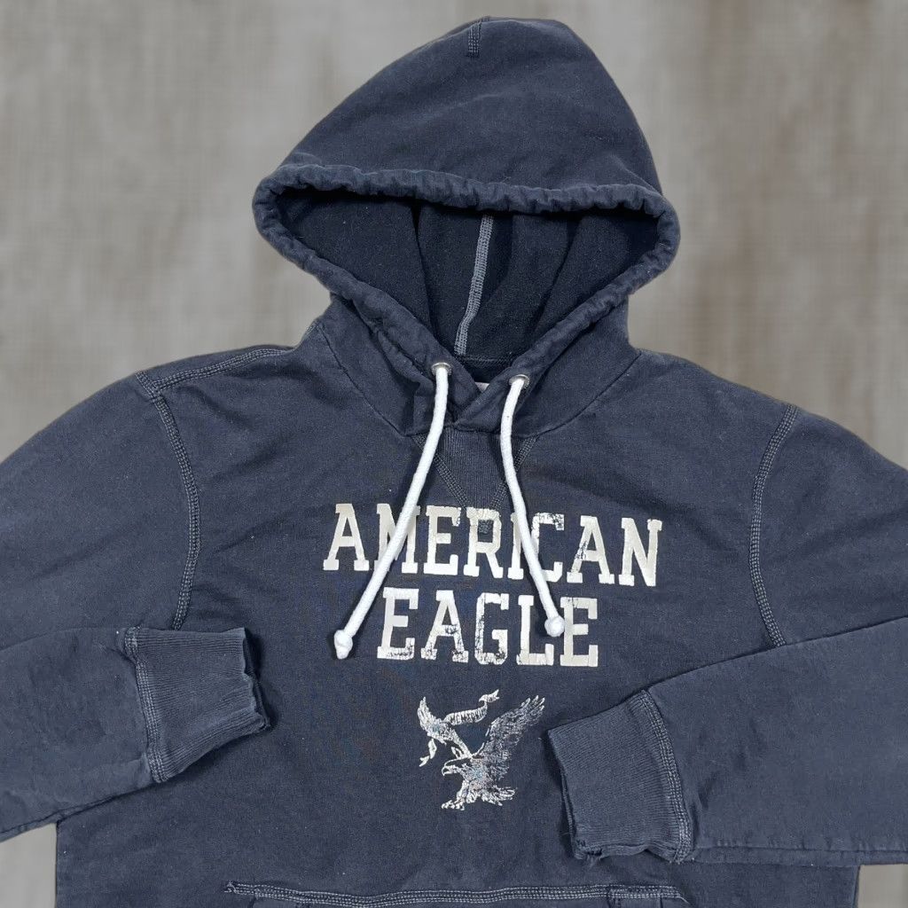 American Eagle Outfitters VINTAGE American Eagle Hoodie Men Small Black Sweatshirt AE77 Distressed Size US S / EU 44-46 / 1 - 1 Thumbnail