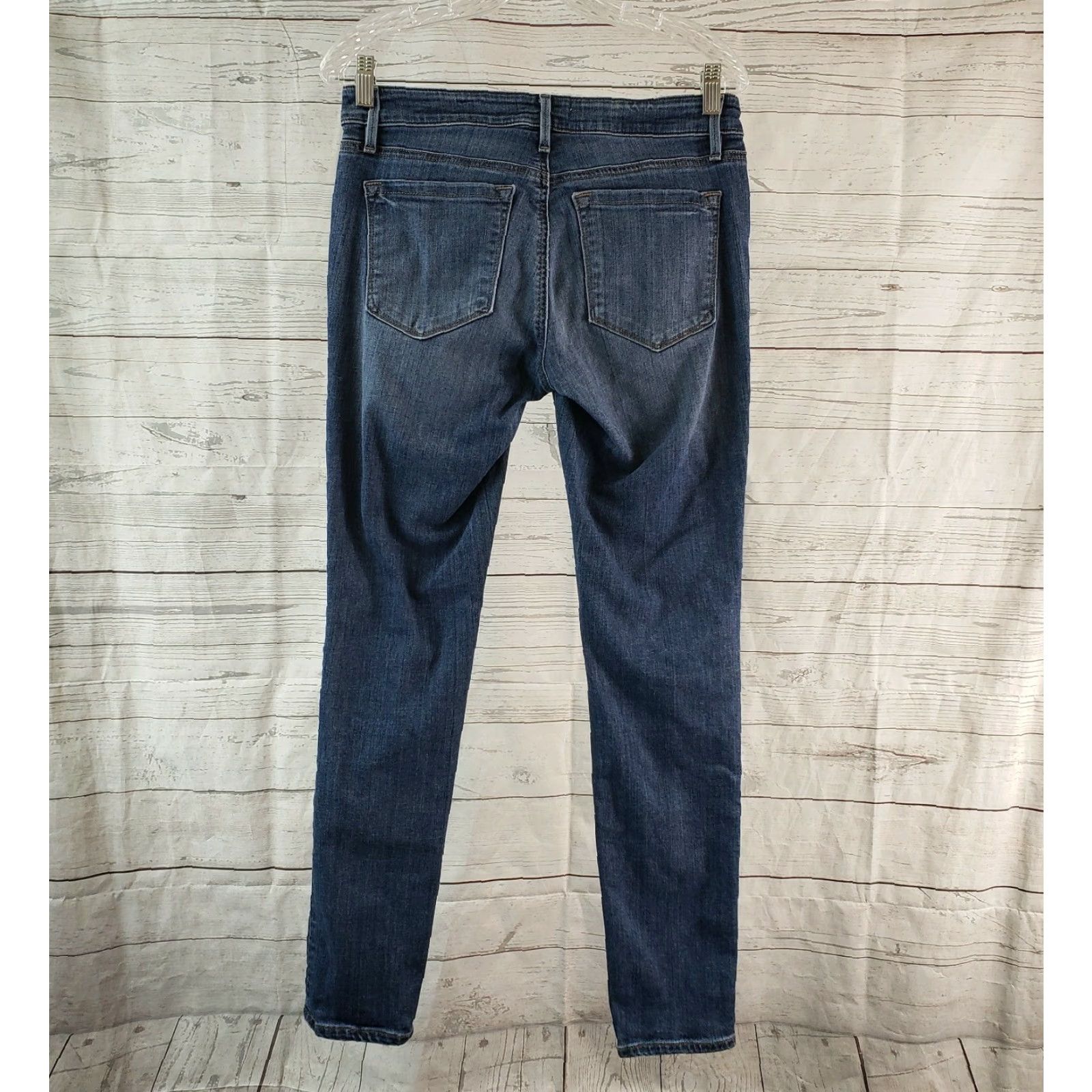 Loft Ann Taylor LOFT Womens Curvy Skinny Jeans Sz 4 Blue Medium Wash Low Rise Size 27" / US 4 / IT 40 - 3 Thumbnail