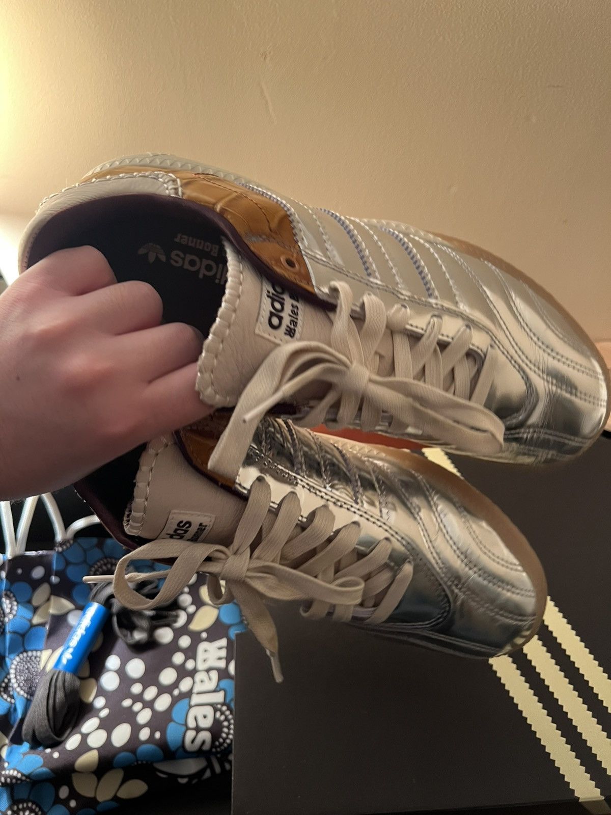 Adidas × Wales Bonner adidas x Wales Bonner Samba Millenium Silver Metallic Size US 9 / EU 42 - 3 Thumbnail