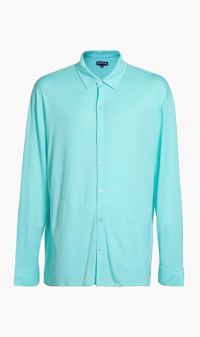 Vilebrequin Vilebrequin Lyocell Long Sleeves Shirt Lagon ( M ) Size US M / EU 48-50 / 2 - 2 Thumbnail