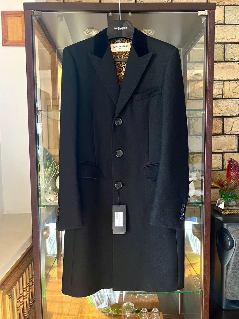 Saint Laurent Paris Saint Laurent Paris 16FW black gun collar coat-2506 Size US S / EU 44-46 / 1 - 1 Thumbnail