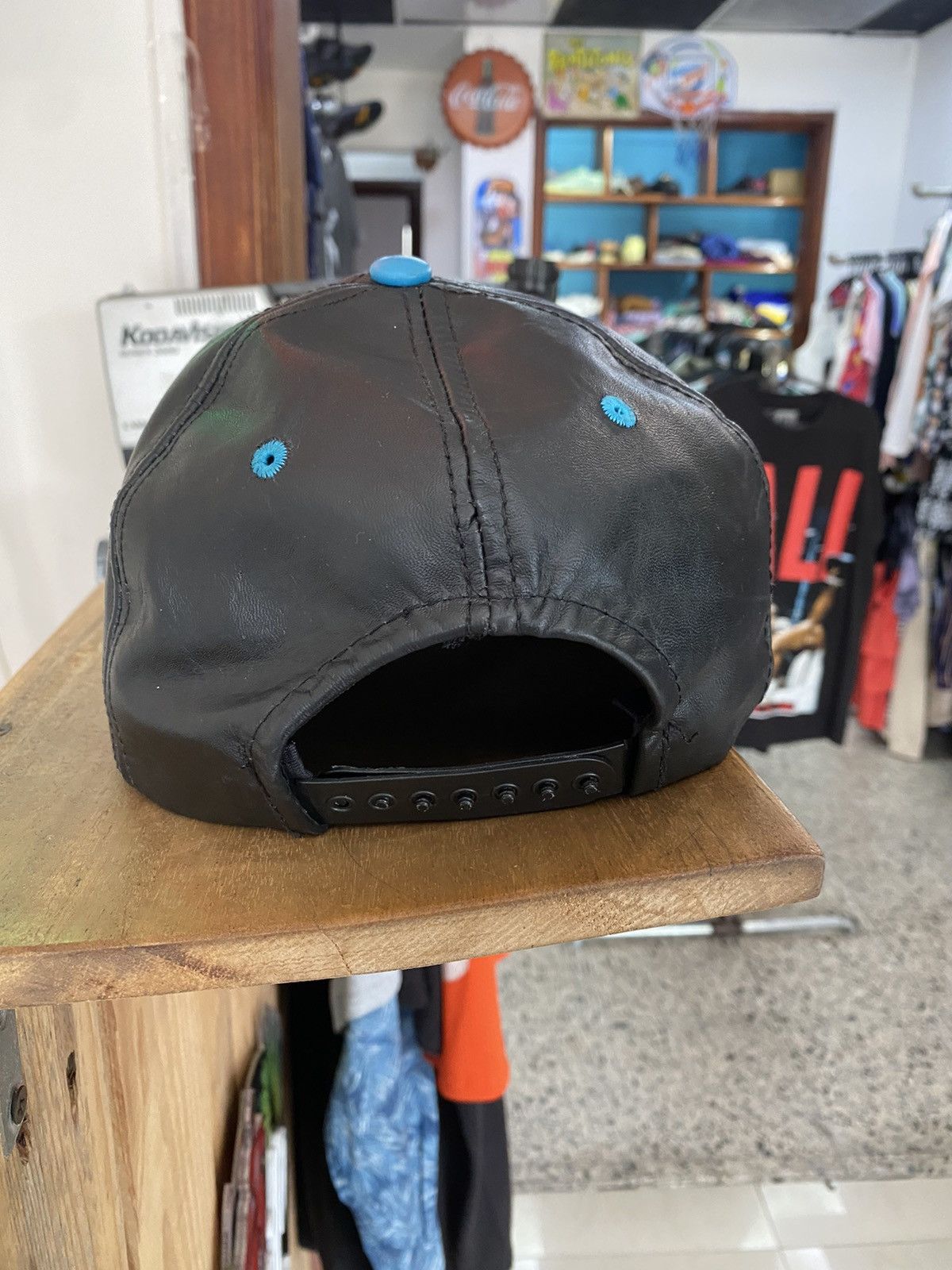 Jeff Hamilton × NFL × Vintage Vintage hat Leather Carolina Panthers NFL Size ONE SIZE - 4 Thumbnail