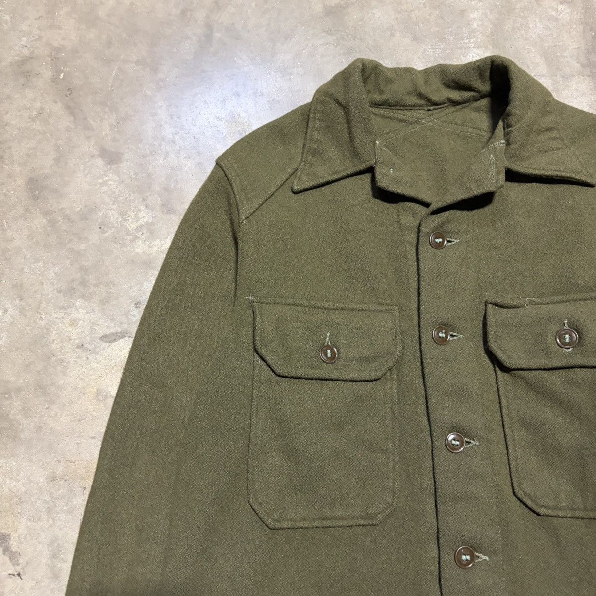 Vintage Vintage Wool Military Shirt Jacket CPO Mackinaw Hunting 80s Size US S / EU 44-46 / 1 - 7 Thumbnail
