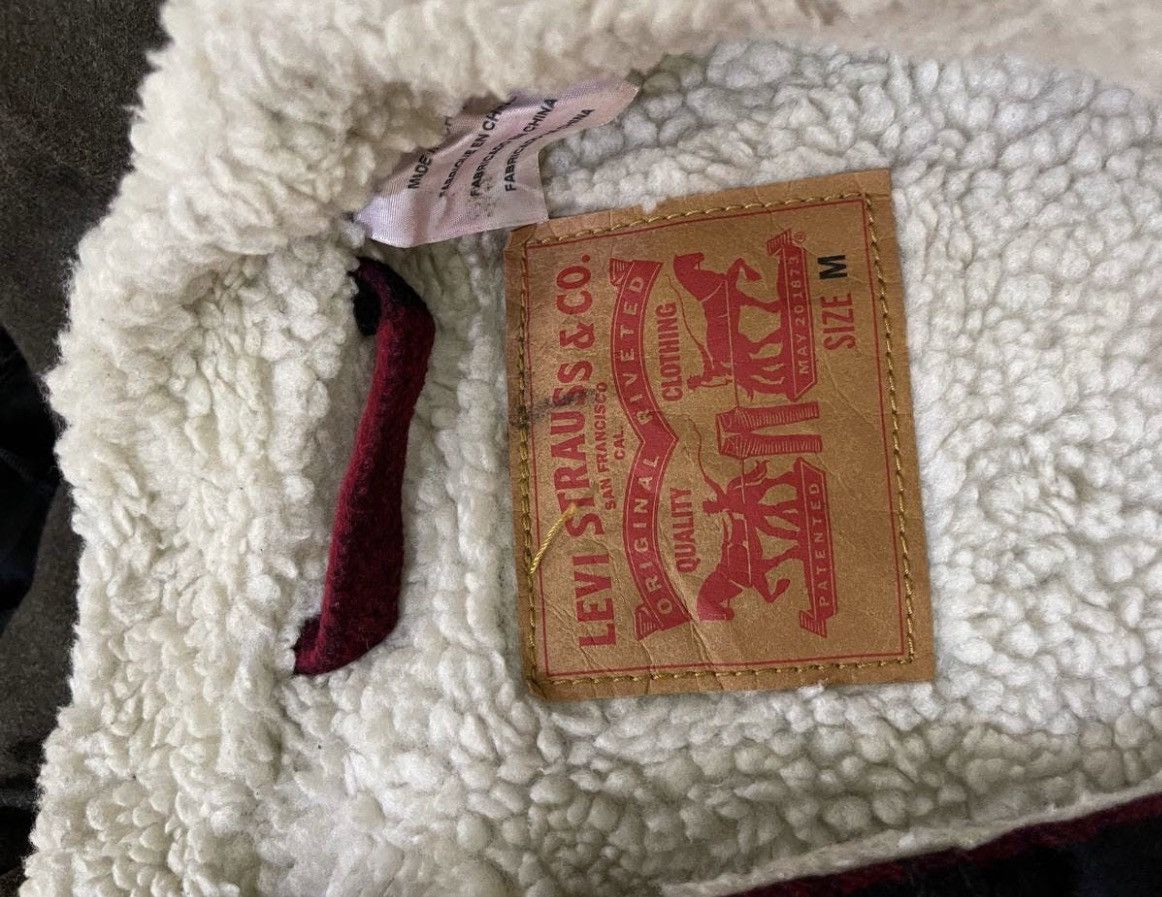 Levi's × Levi's Made & Crafted 90’s LEVI’S TARTAN SHEARLING TRUCKER JACKET Size US M / EU 48-50 / 2 - 5 Thumbnail