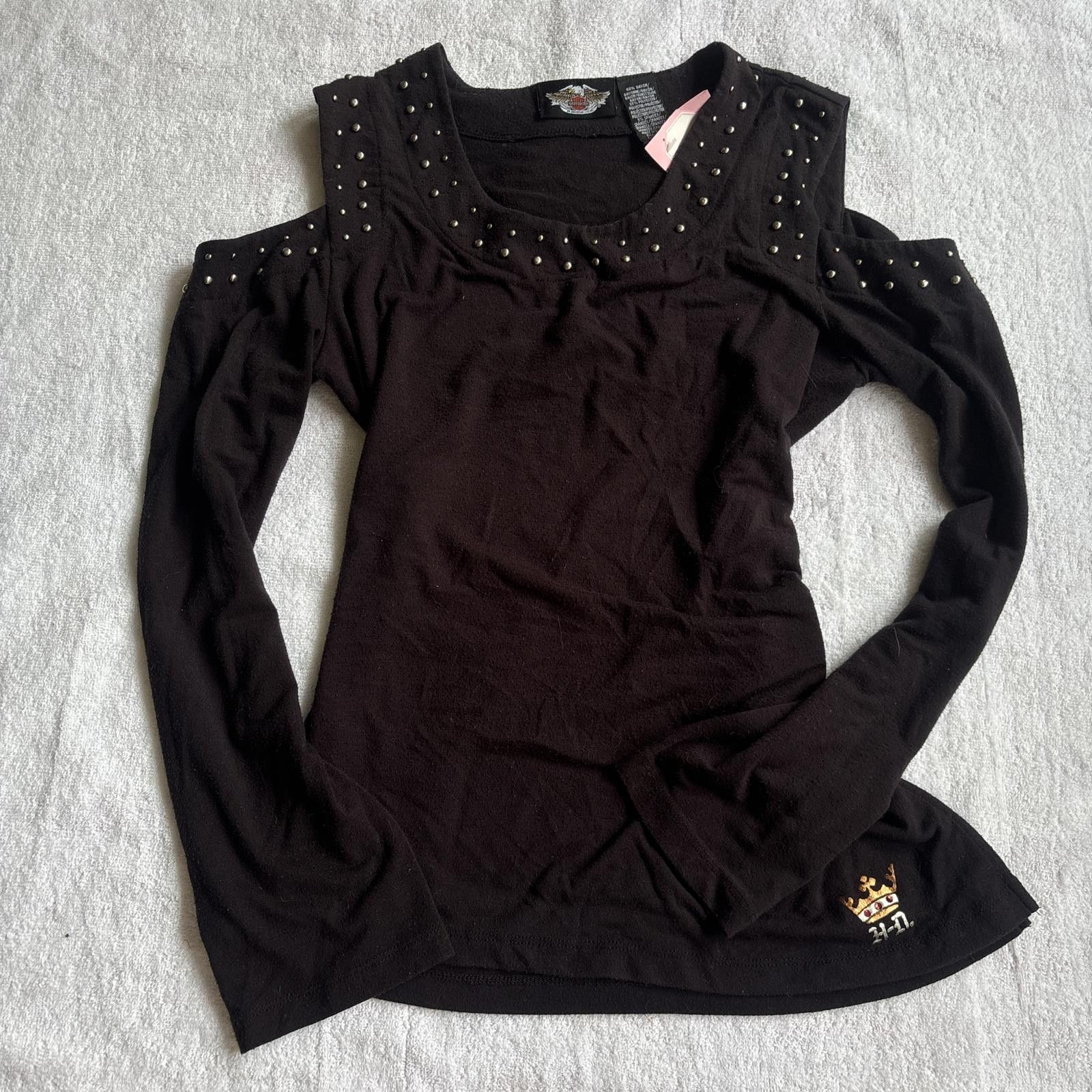 Harley Davidson vintage grunge harley davidson studded tee Size S / US 4 / IT 40 - 2 Thumbnail