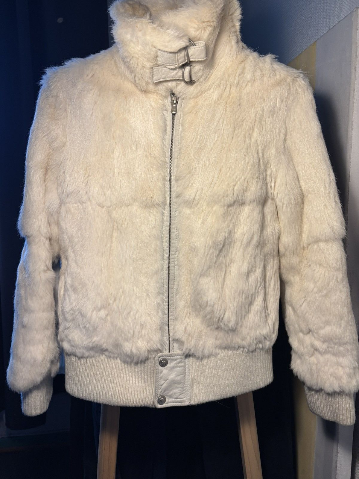Versace Jeans Couture White rabbit fur vintage Versace Jeans Couture jacket Size XS / US 0-2 / IT 36-38 - 7 Thumbnail