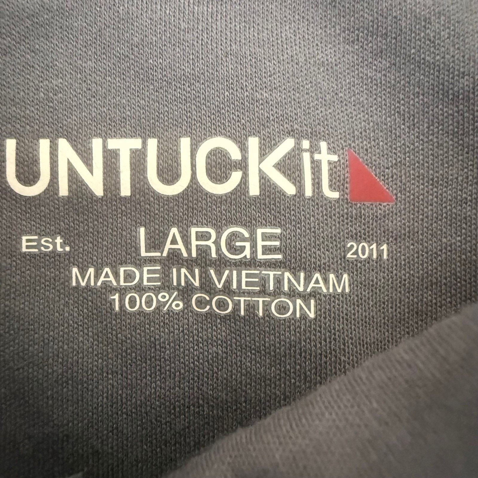 UNTUCKit UNTUCKit Mens Large Gray LS Cotton Polo Shirt Stretch Size US L / EU 52-54 / 3 - 2 Thumbnail