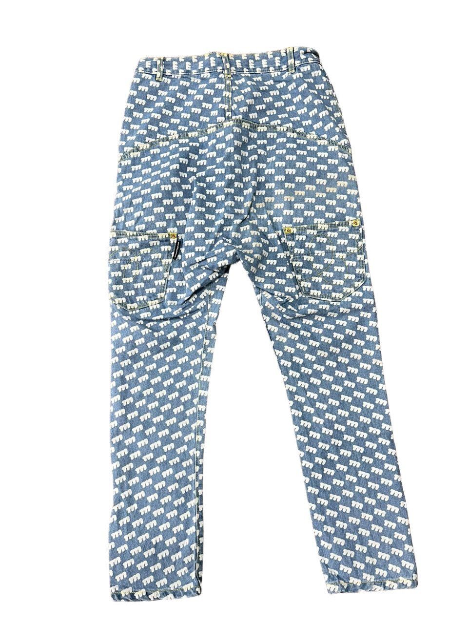 Issey Miyake × mercibeaucoup Issey Miyake Mercibeaucop Full Print Denim Jeans Size US 29 - 2 Thumbnail