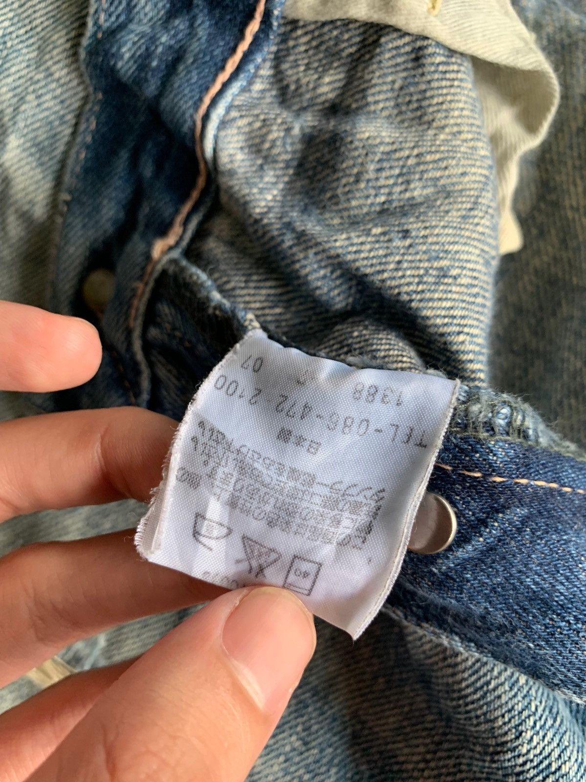 Japanese Brand × Vintage Omnigod Damage Rare Selvedge Distressed Denim☠️ Size US 32 / EU 48 - 22 Thumbnail