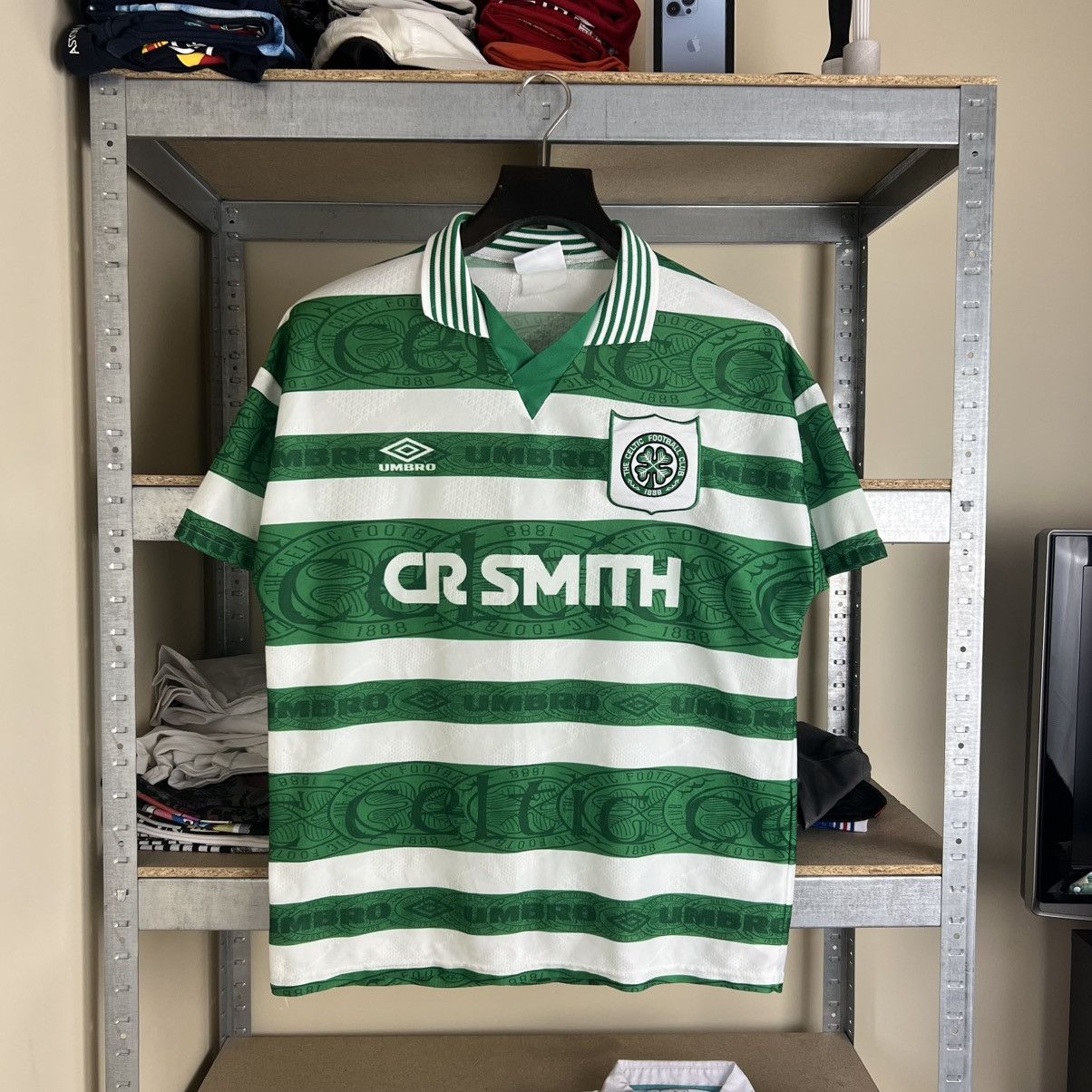 Nike Rare! Celtic 1995/97 Umbro Soccer Jersey Shirt Vintage Size US L / EU 52-54 / 3 - 1 Thumbnail
