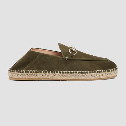 Gucci oc11z0226 Women's Espadrilles With Horsebit in Dark Green Size US 5.5 / IT 35.5 - 1 Thumbnail